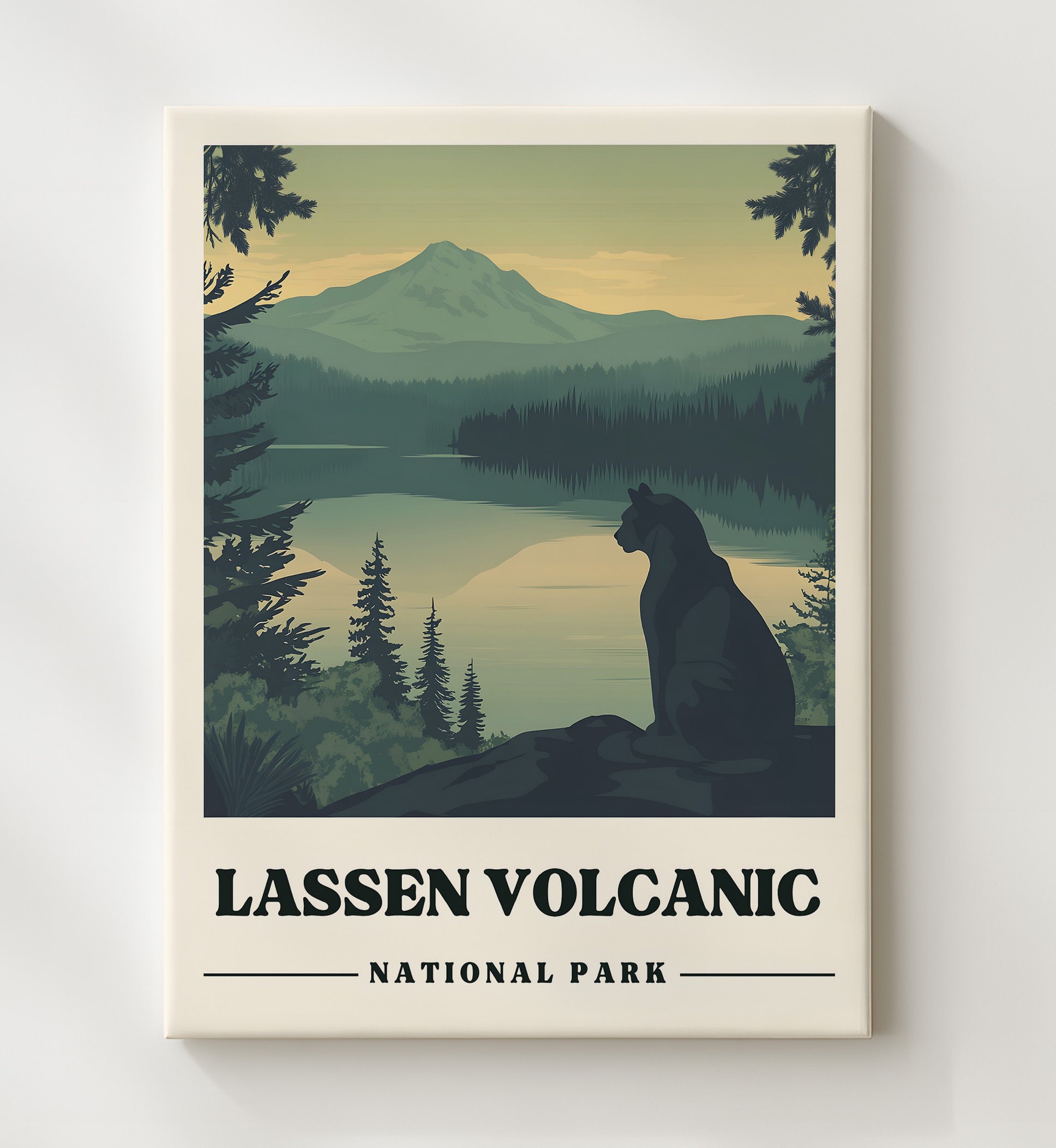 Lassen Volcanic Manzanita Lake National Parks Wall Art - 20x24 Canvas
