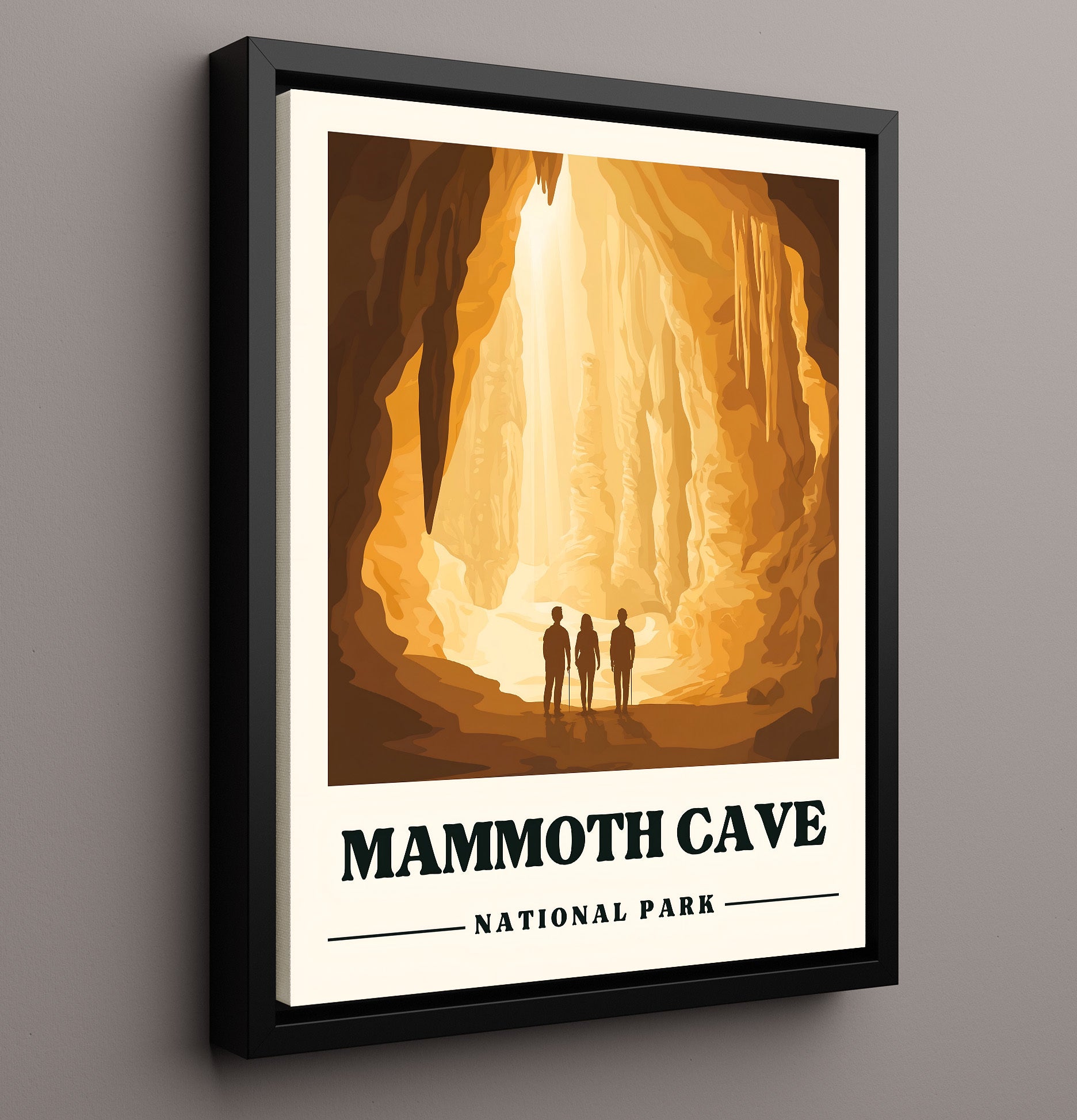 Mammoth Cave National Parks Wall Art - 16x20 Framed Canvas
