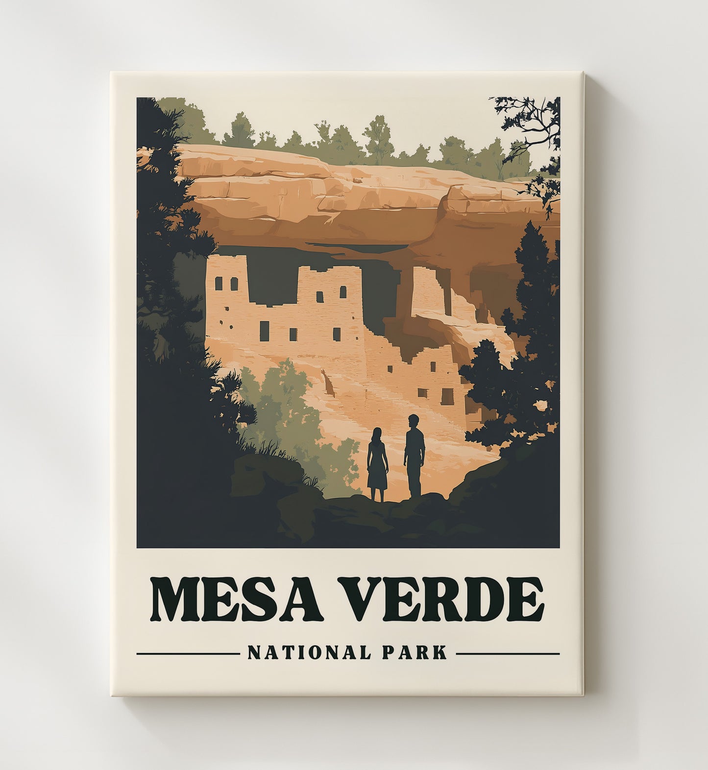 Mesa Verde Cliff Palace National Parks Wall Art - 20x24 Canvas