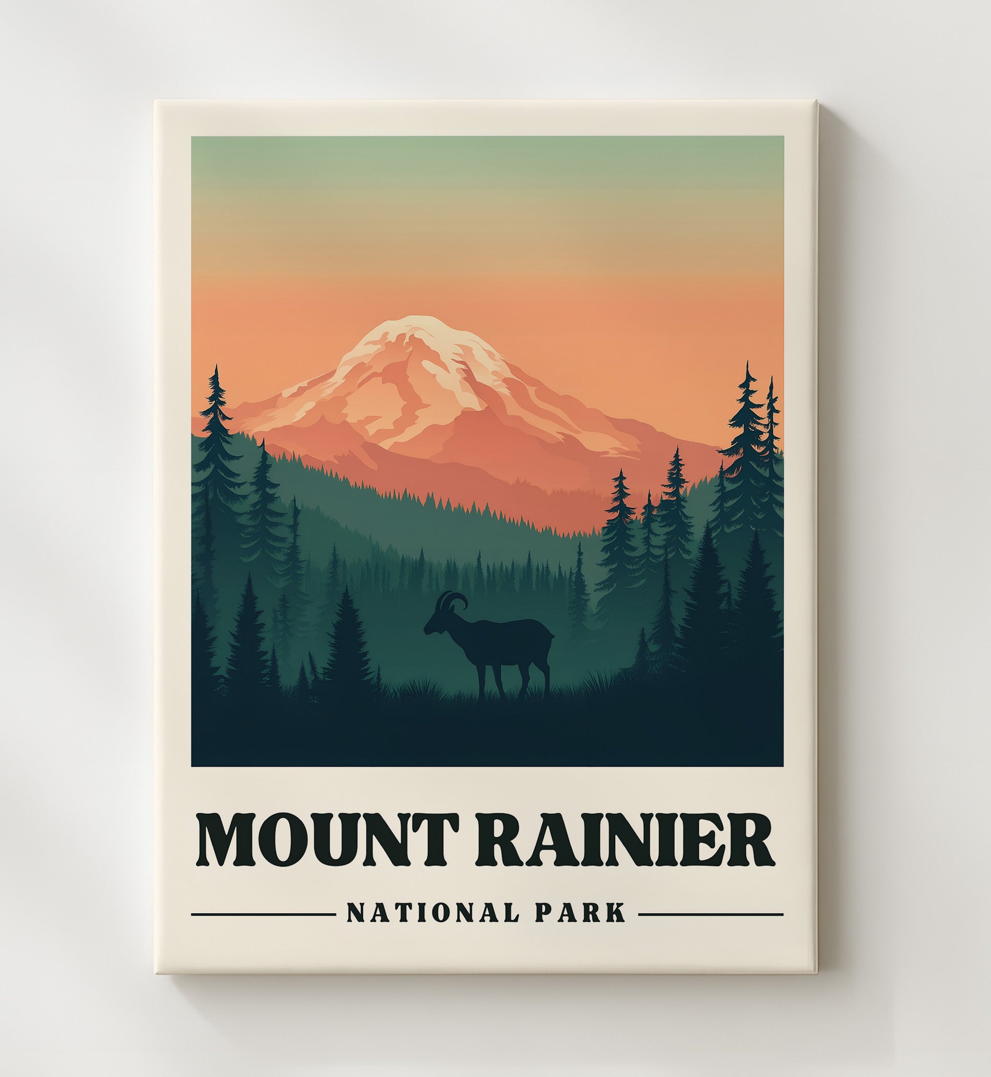 Mount Rainier Sunrise Point National Parks Wall Art - 20x24 Canvas