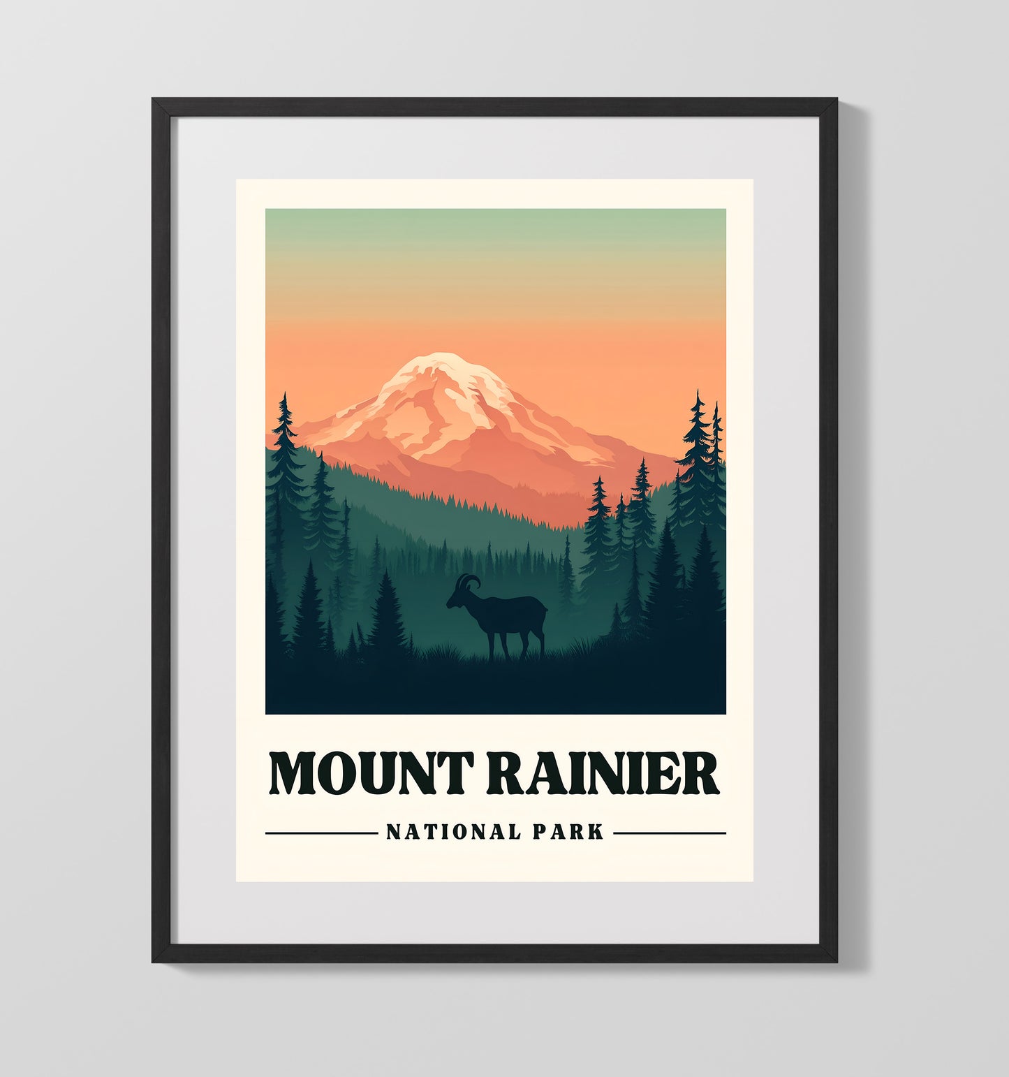 Mount Rainier Sunrise Point National Parks Wall Art - 16x20 Gallery Frame