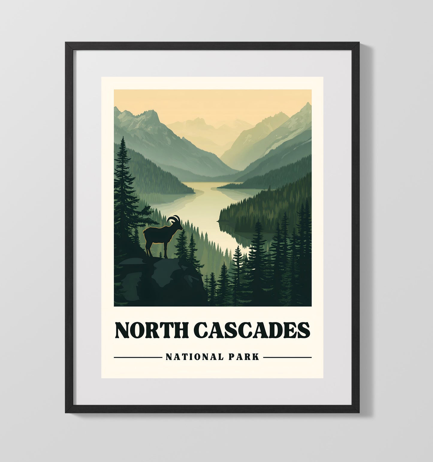 North Cascades Diablo Lake Overlook National Parks Wall Art - 16x20 Gallery Frame