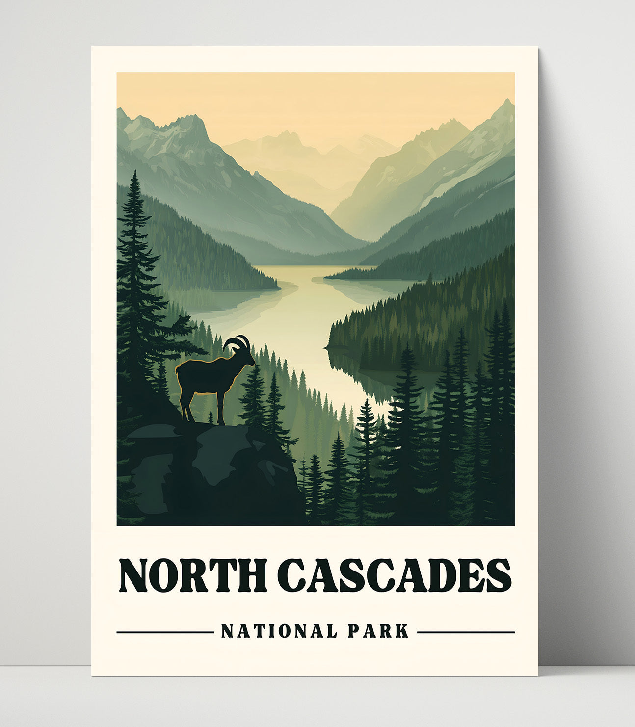 North Cascades Diablo Lake Overlook National Parks Wall Art - 16x20 Unframed Print