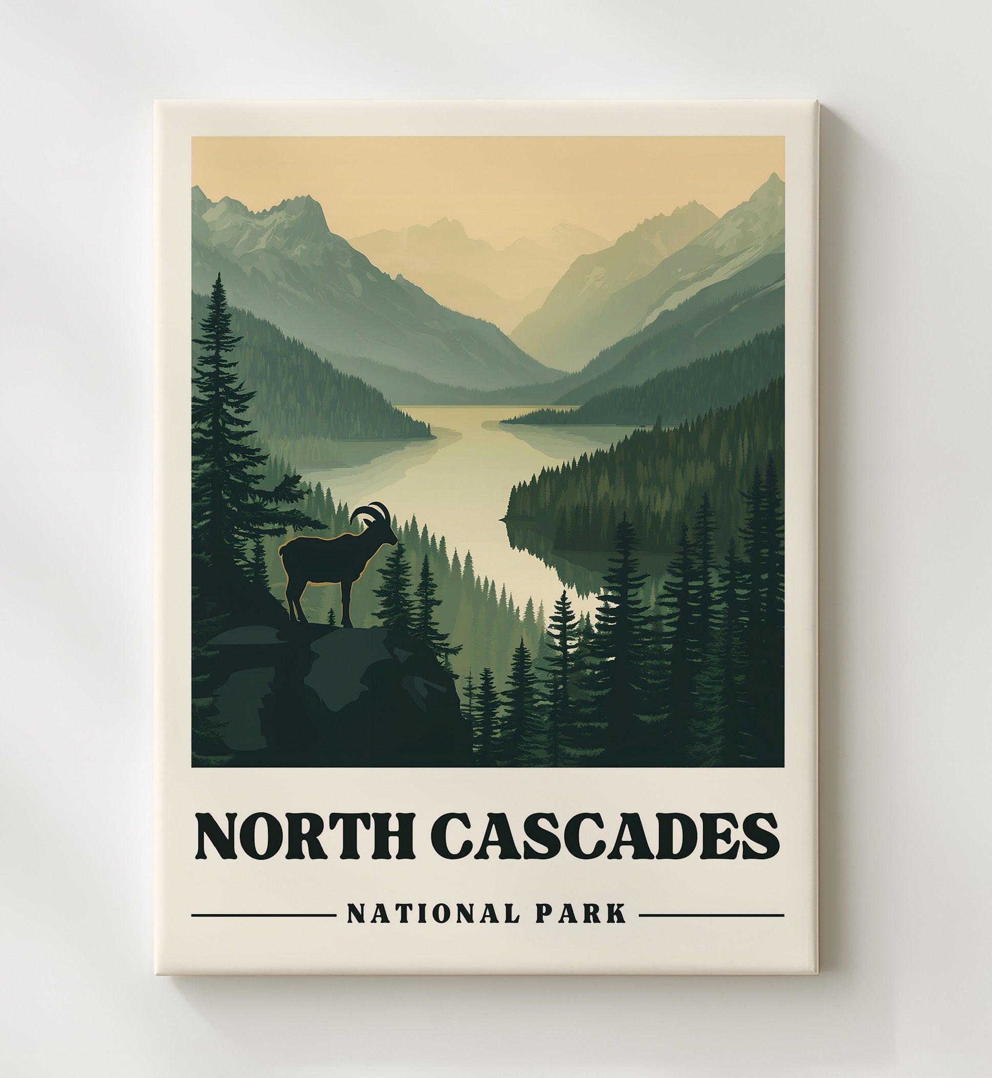 North Cascades Diablo Lake Overlook National Parks Wall Art - 20x24 Canvas