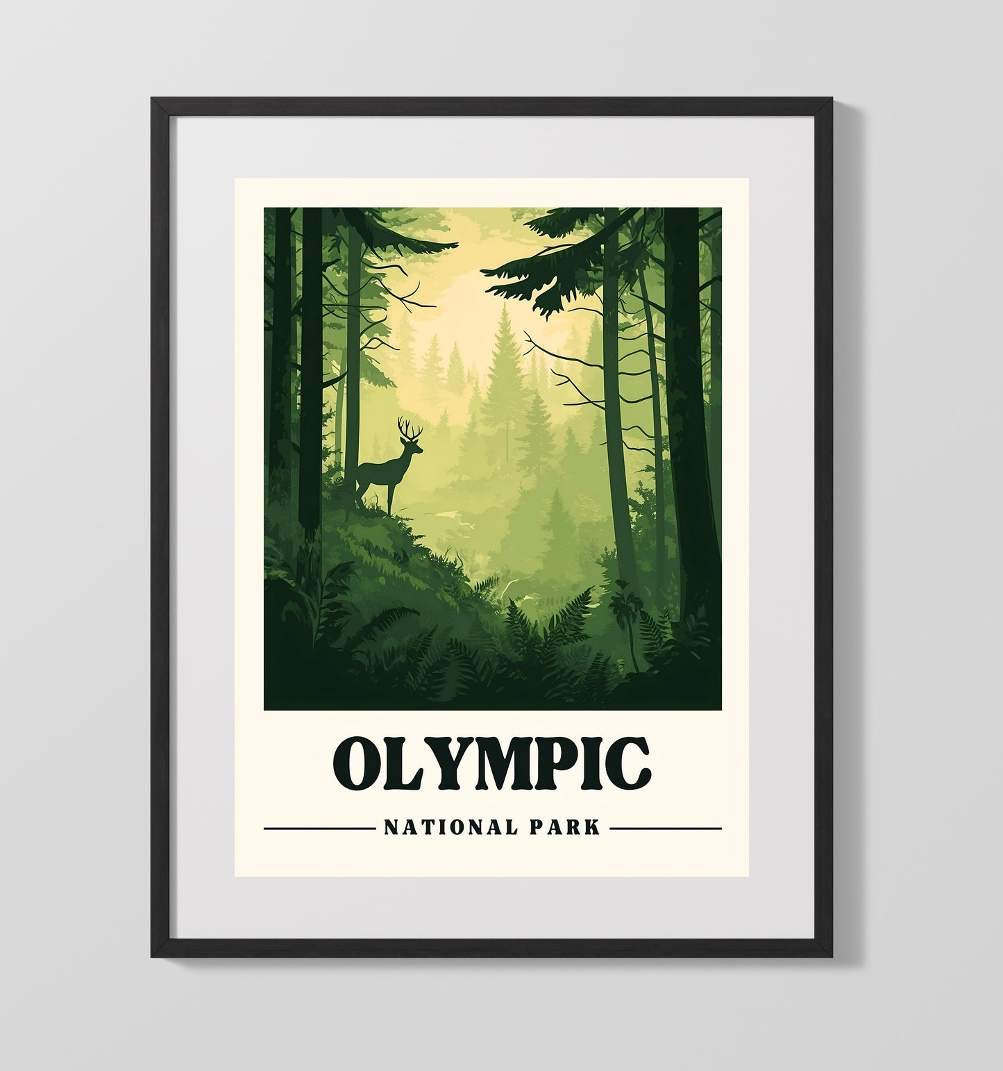 Olympic Hoh Rain Forest National Parks Wall Art - 16x20 Gallery Frame