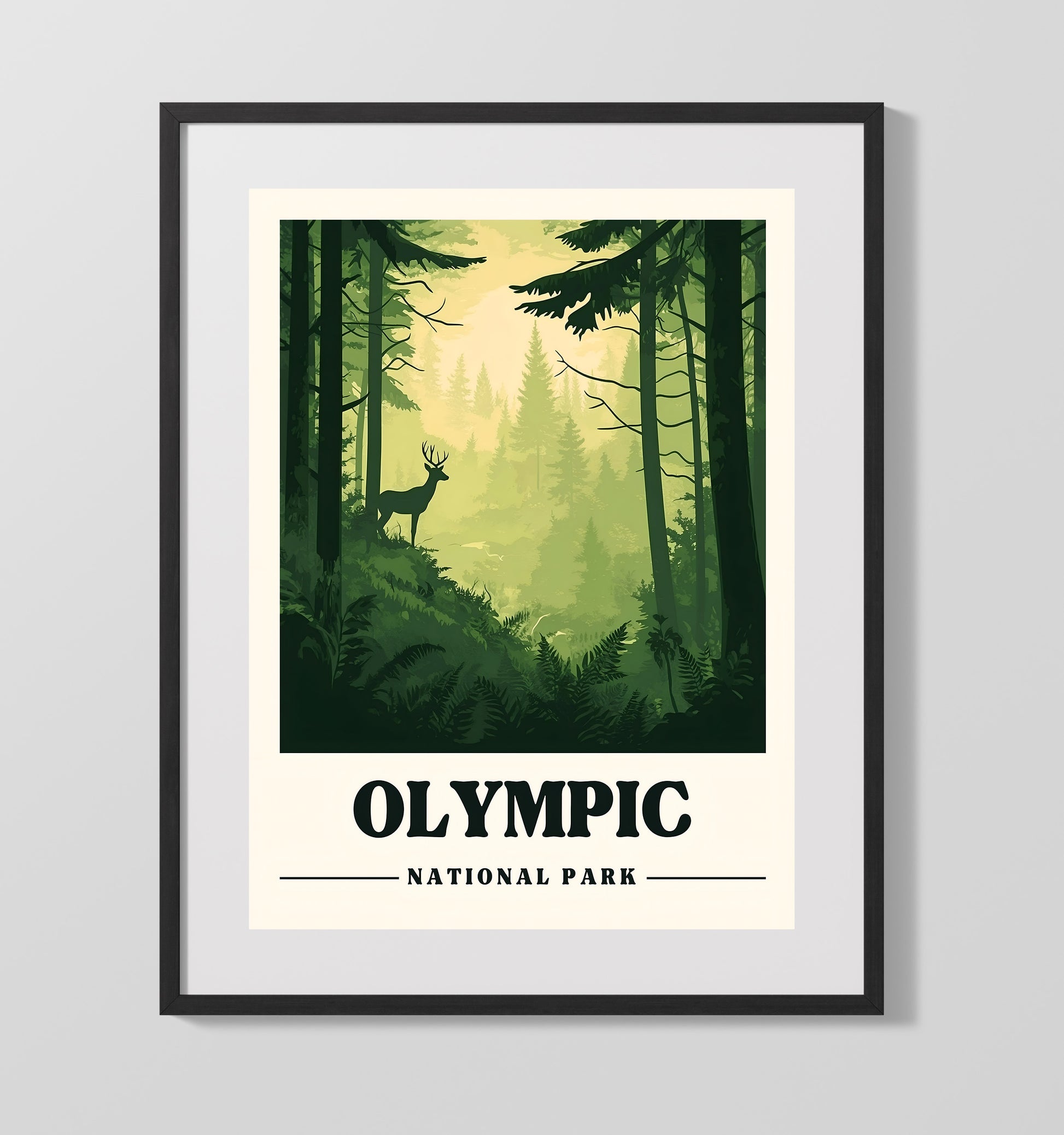 Olympic Hoh Rain Forest National Parks Wall Art - 16x20 Gallery Frame