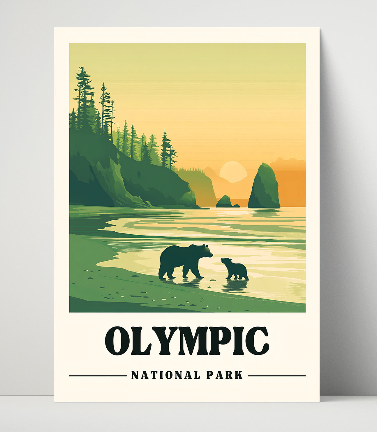 Olympic Ruby Beach National Parks Wall Art - 16x20 Unframed Print
