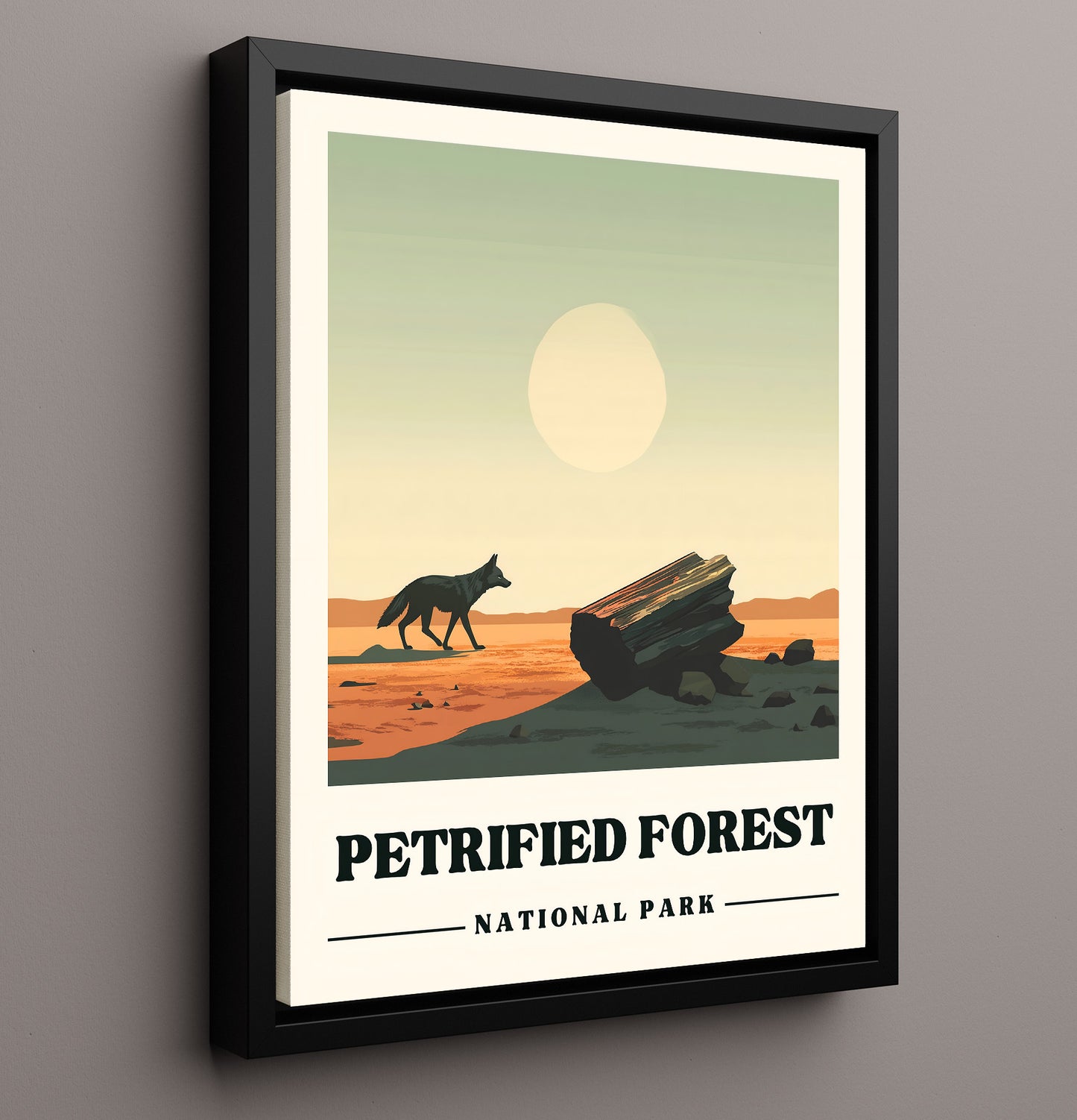 Petrified Forest National Parks Wall Art - 16x20 Framed Canvas