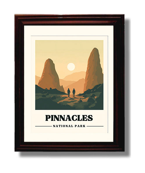 Pinnacles National Parks Wall Art - 8x10 Beveled Frame