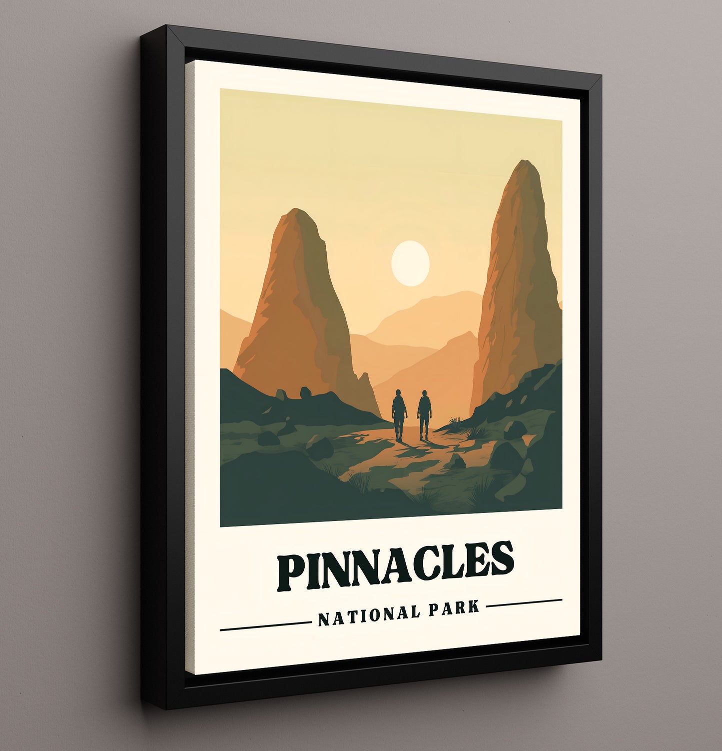 Pinnacles National Parks Wall Art - 16x20 Framed Canvas