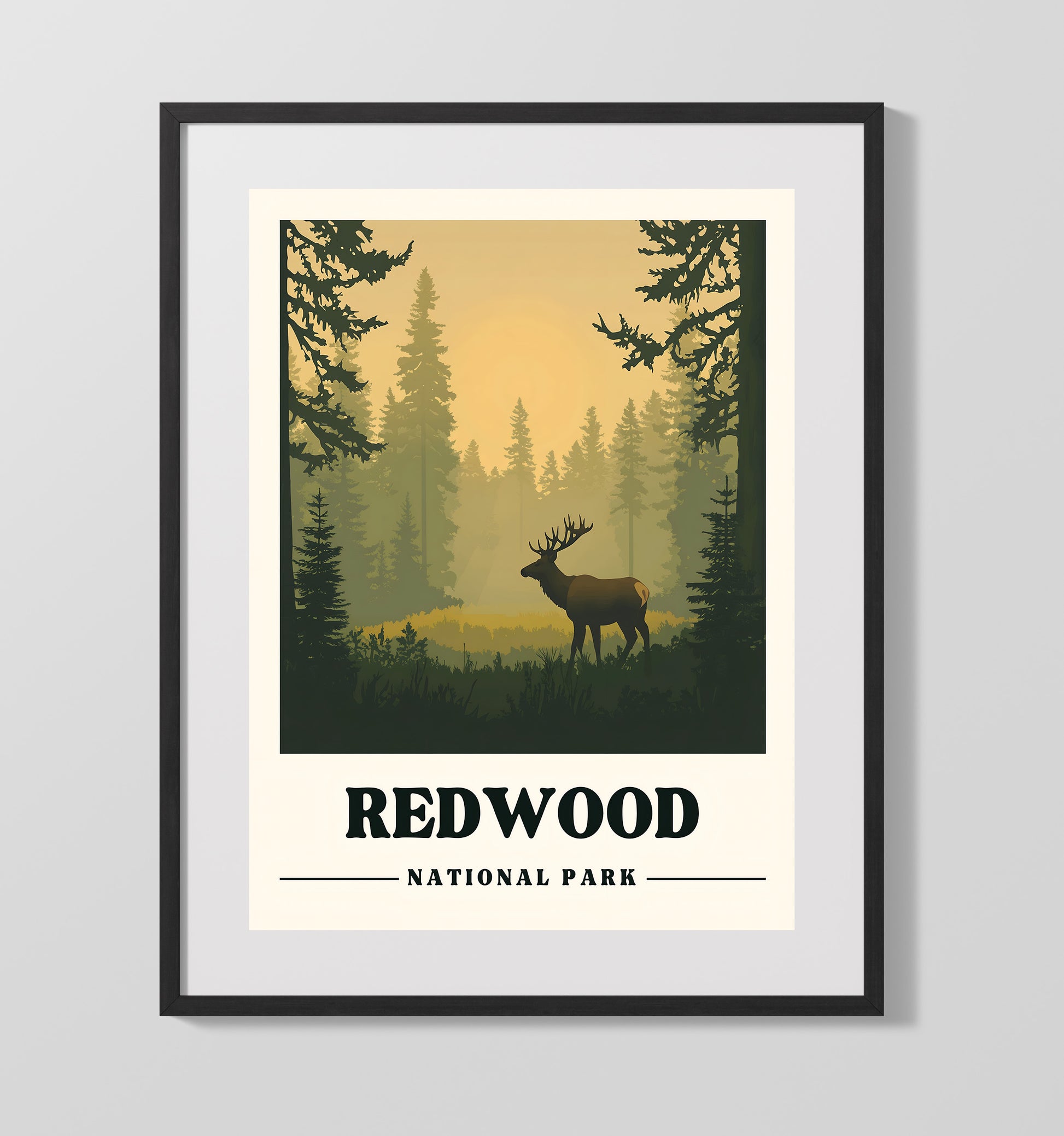 Redwood Tall Trees Grove Version 1 National Parks Wall Art - 16x20 Gallery Frame