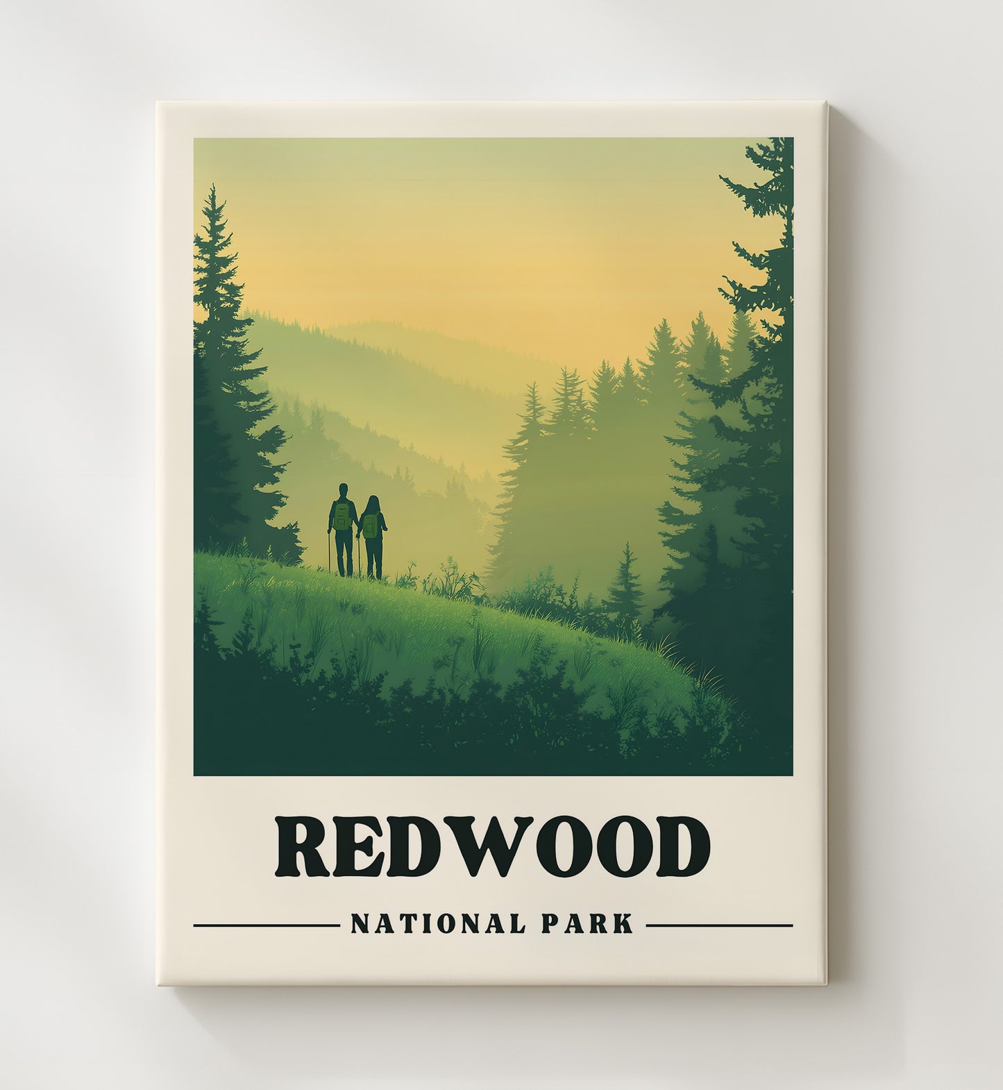 Redwood Tall Trees Grove Version 2 National Parks Wall Art - 20x24 Canvas