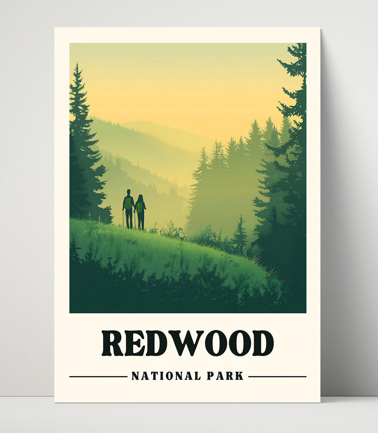 Redwood Tall Trees Grove Version 2 National Parks Wall Art - 16x20 Unframed Print