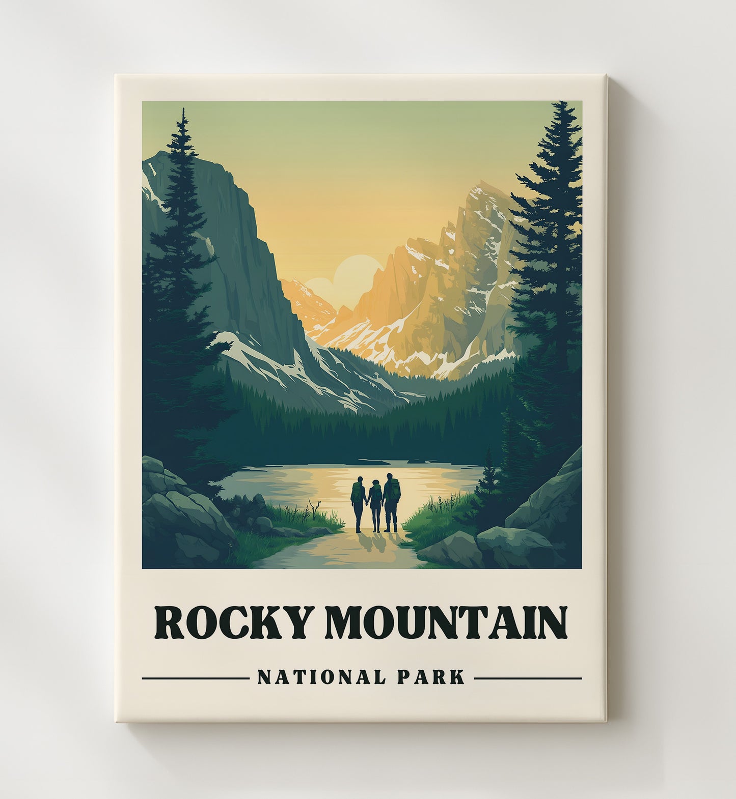 Rocky Mountain Dream Lake Version 1 National Parks Wall Art - 20x24 Canvas