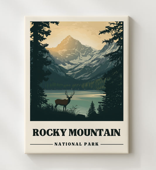 Rocky Mountain - Dream Lake Design 2 8x10 Canvas national park wall art