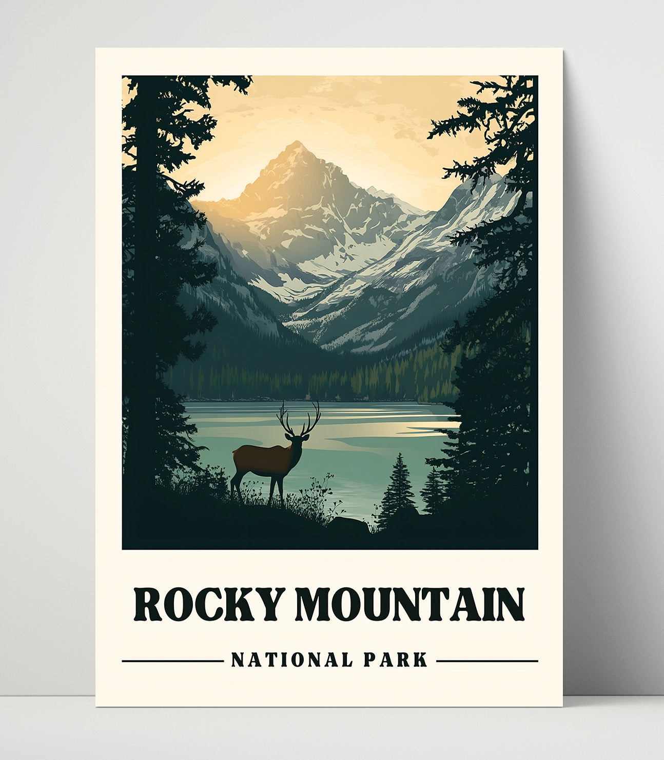 Rocky Mountain Dream Lake Version 2 National Parks Wall Art - 16x20 Unframed Print