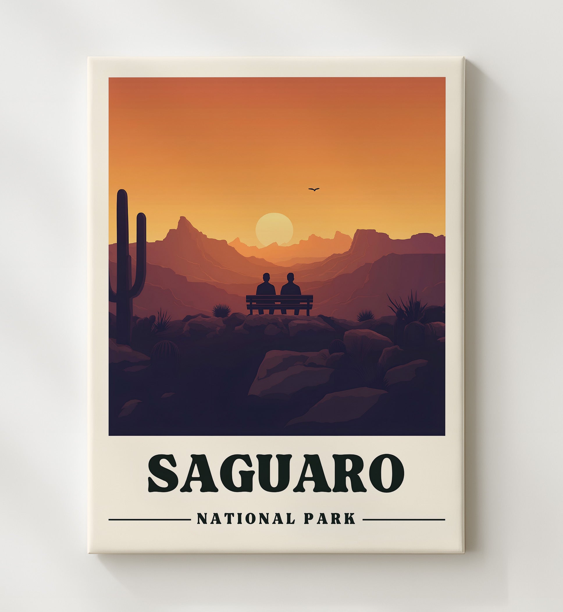Saguaro Valley View Overlook National Parks Wall Art - 20x24 Canvas