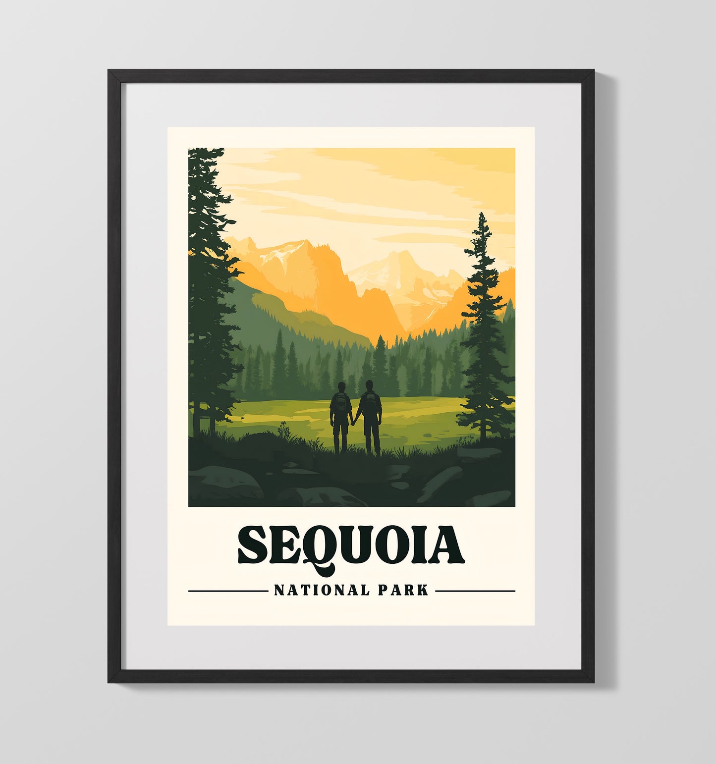 Sequoia Crescent Meadow National Parks Wall Art - 16x20 Gallery Frame