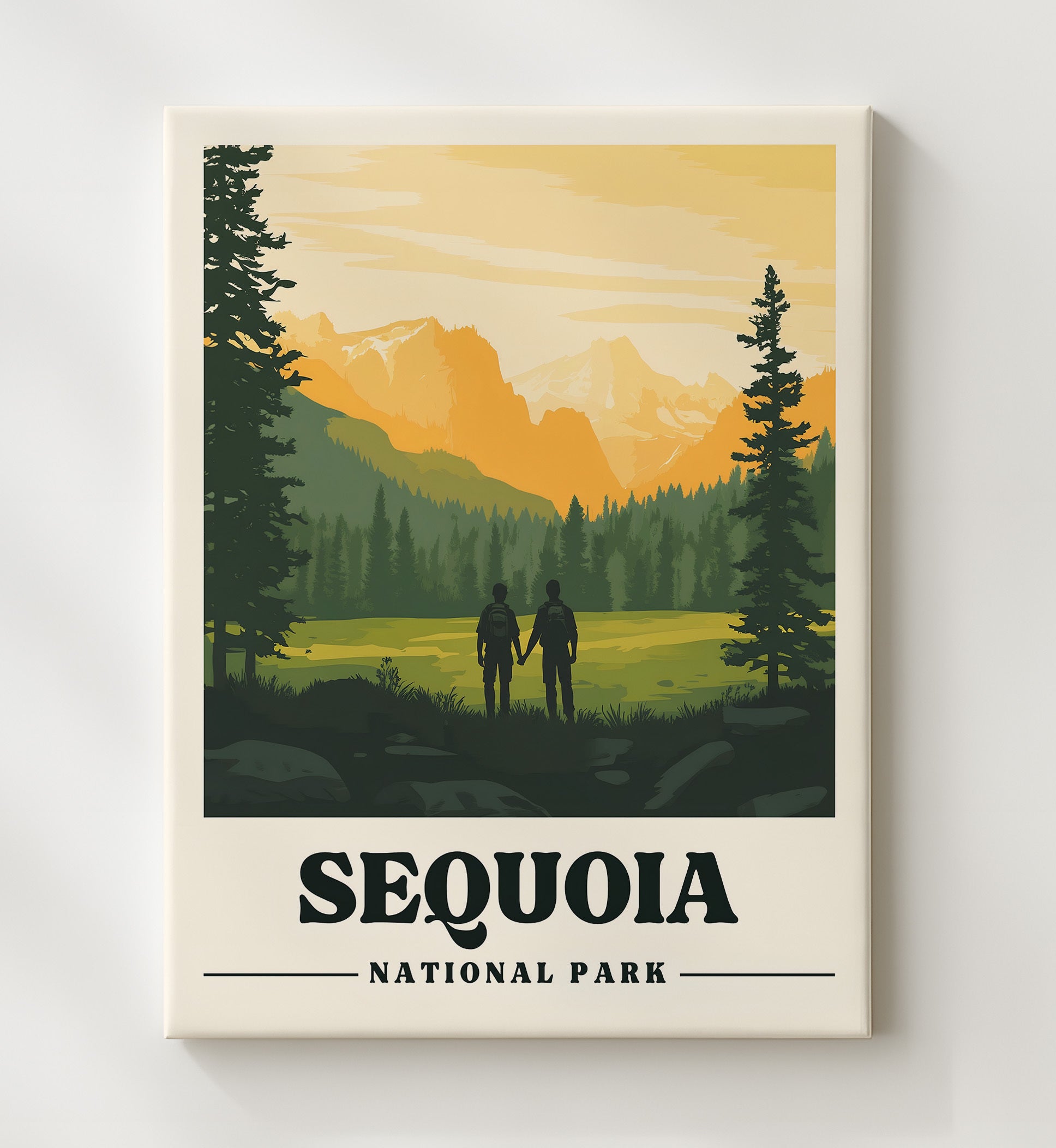 Sequoia Crescent Meadow National Parks Wall Art - 20x24 Canvas