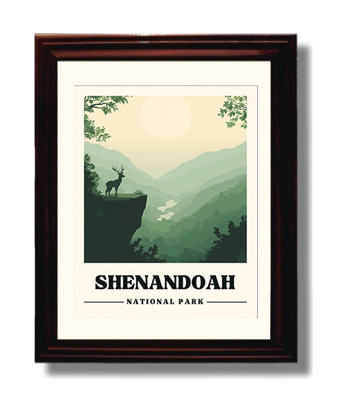 Shenandoah National Parks Wall Art - 8x10 Beveled Frame
