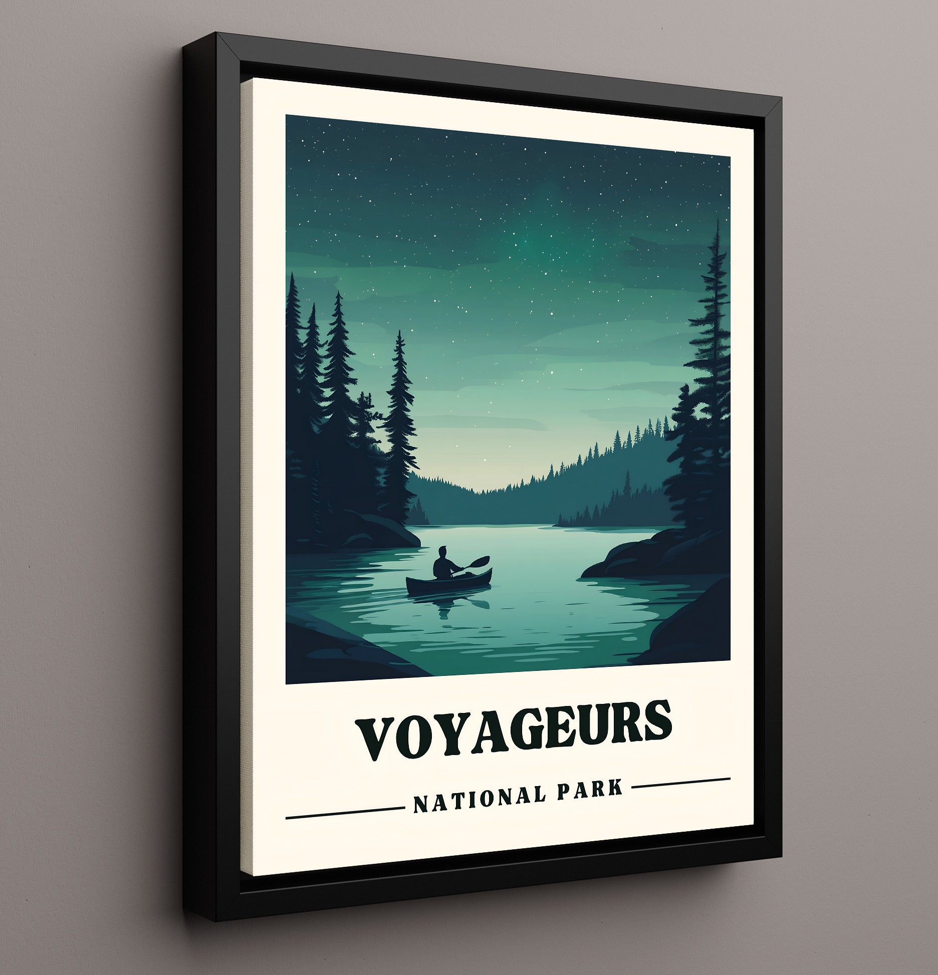 Voyageurs Kabetogama Lake National Parks Wall Art - 16x20 Framed Canvas