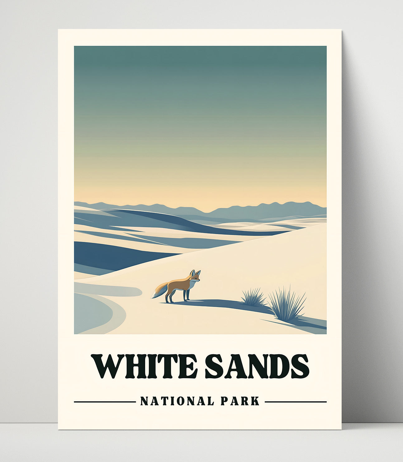 White Sands Alkali Flat Trail National Parks Wall Art - 16x20 Unframed Print
