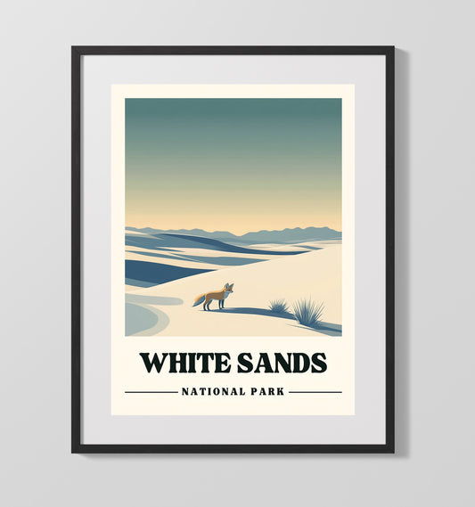 White Sands - Alkali Flat Trail - National Park - 16x20 Gallery Frame