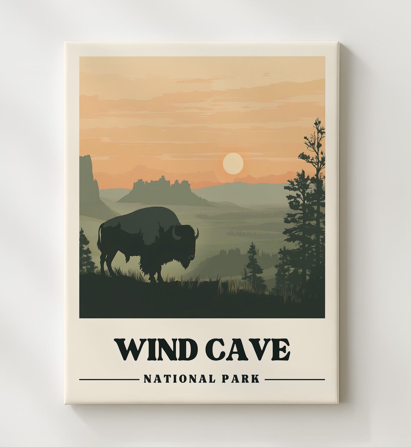Wind Cave National Parks Wall Art - 20x24 Canvas