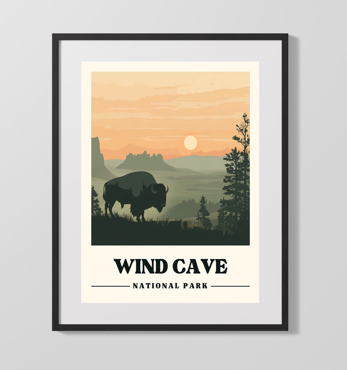 Wind Cave National Parks Wall Art - 16x20 Gallery Frame