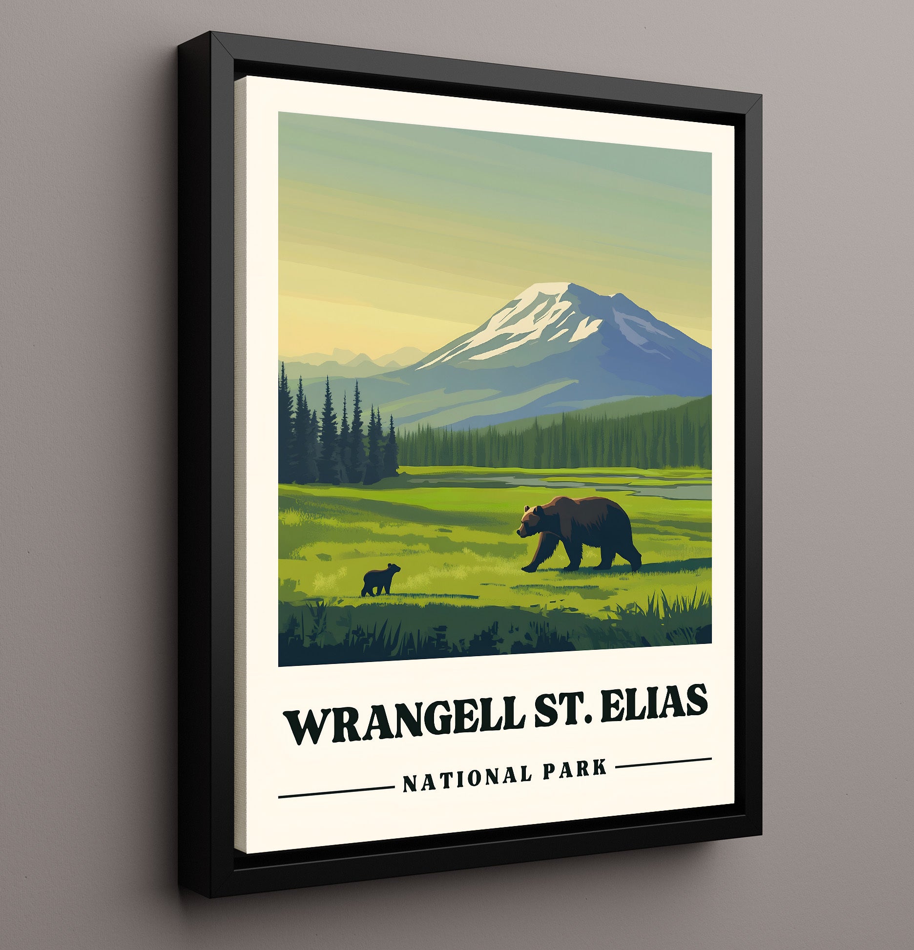 Wrangell St Elias National Parks Wall Art - 16x20 Framed Canvas