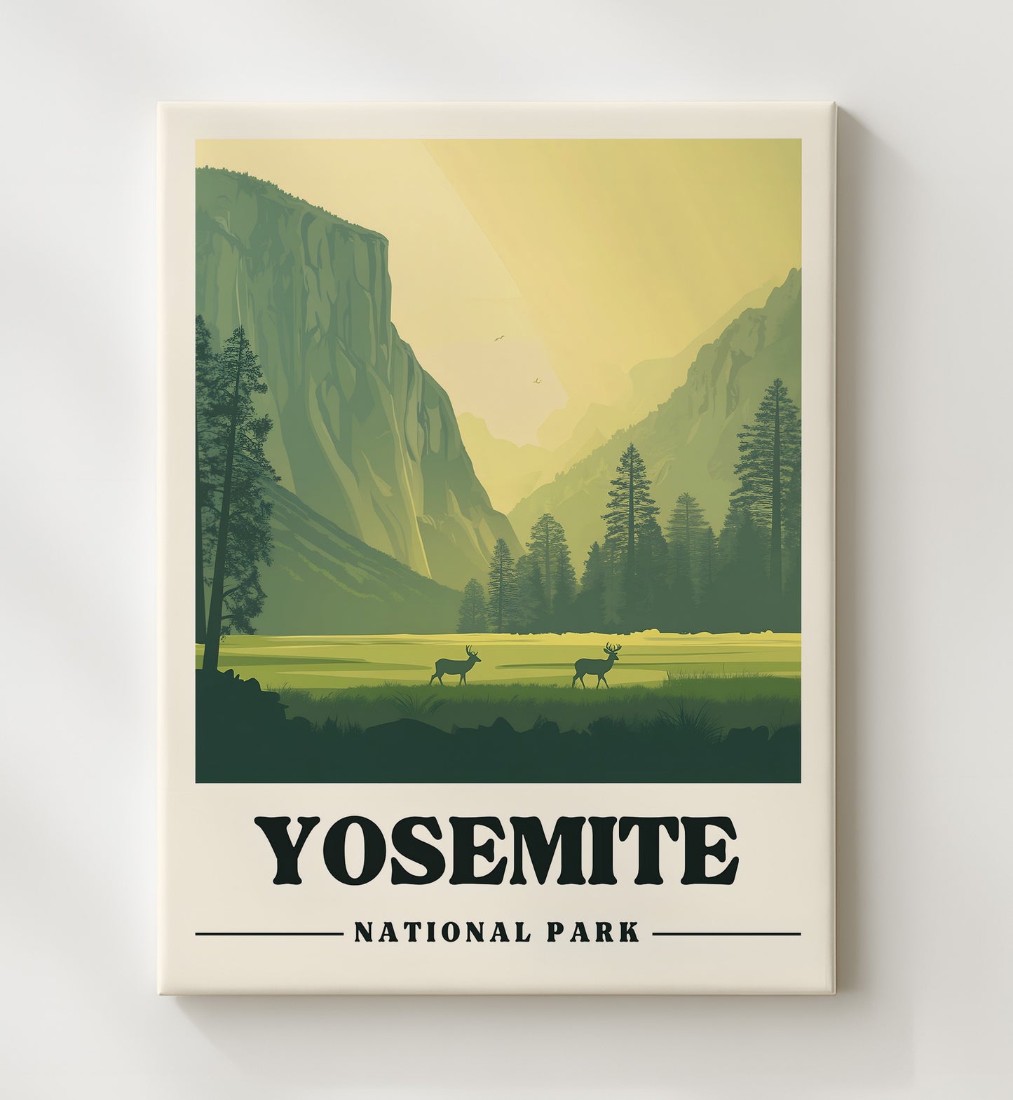 Yosemite El Capitan Meadow National Parks Wall Art - 20x24 Canvas
