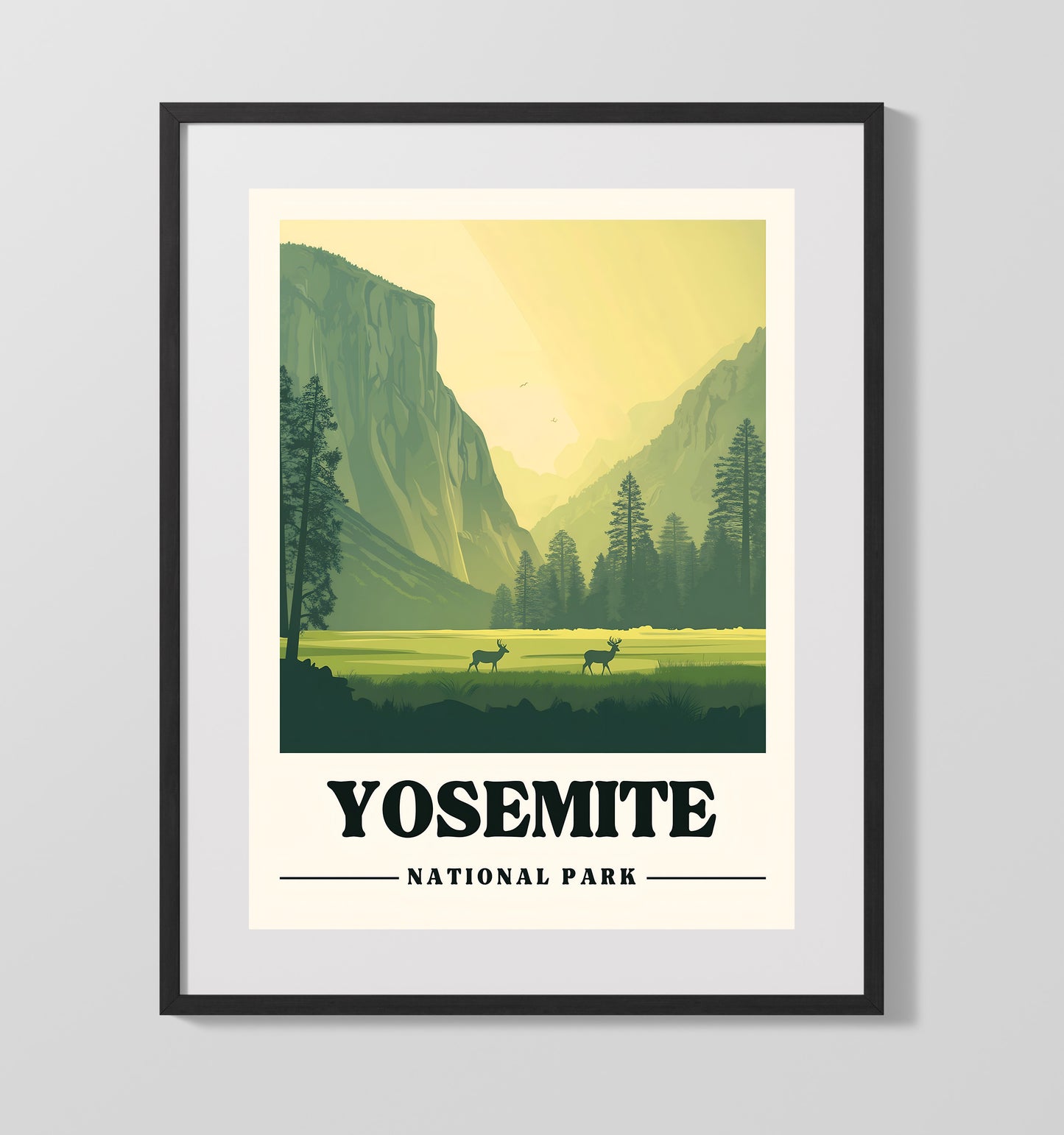 Yosemite El Capitan Meadow National Parks Wall Art - 16x20 Gallery Frame