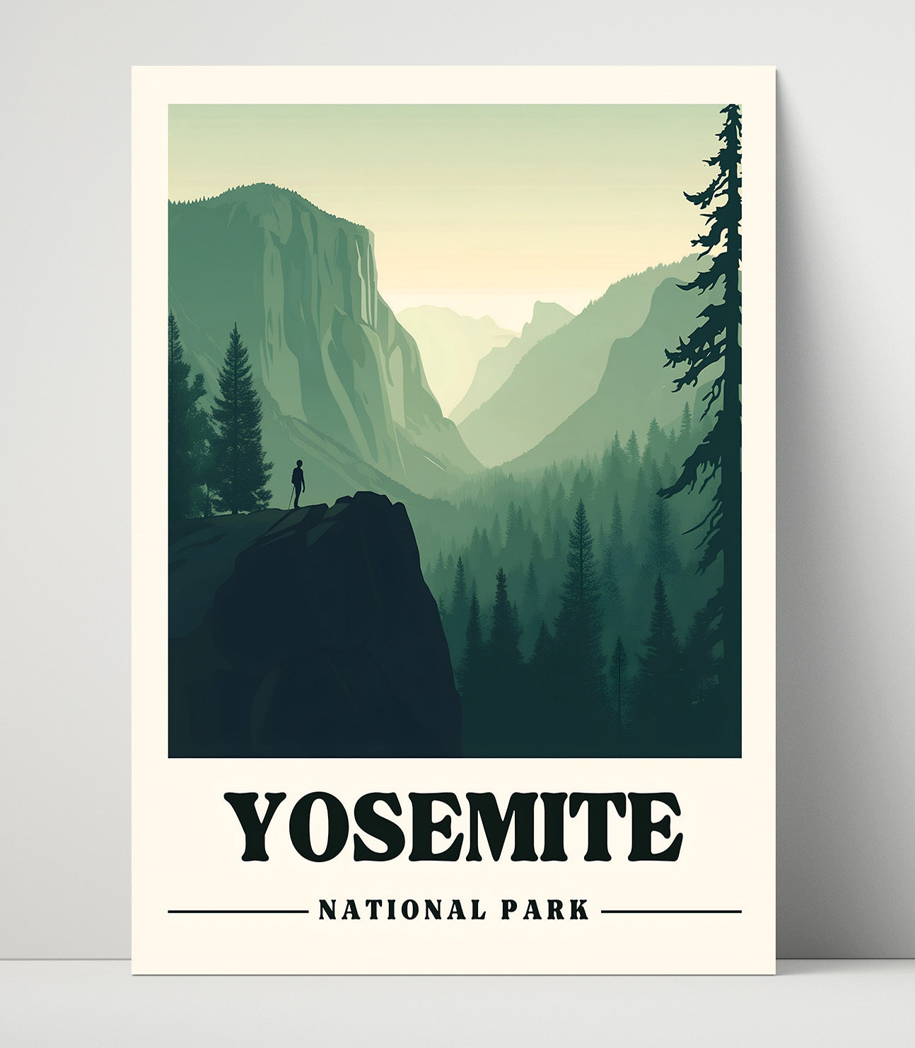 Yosemite Glacier Point National Parks Wall Art - 16x20 Unframed Print