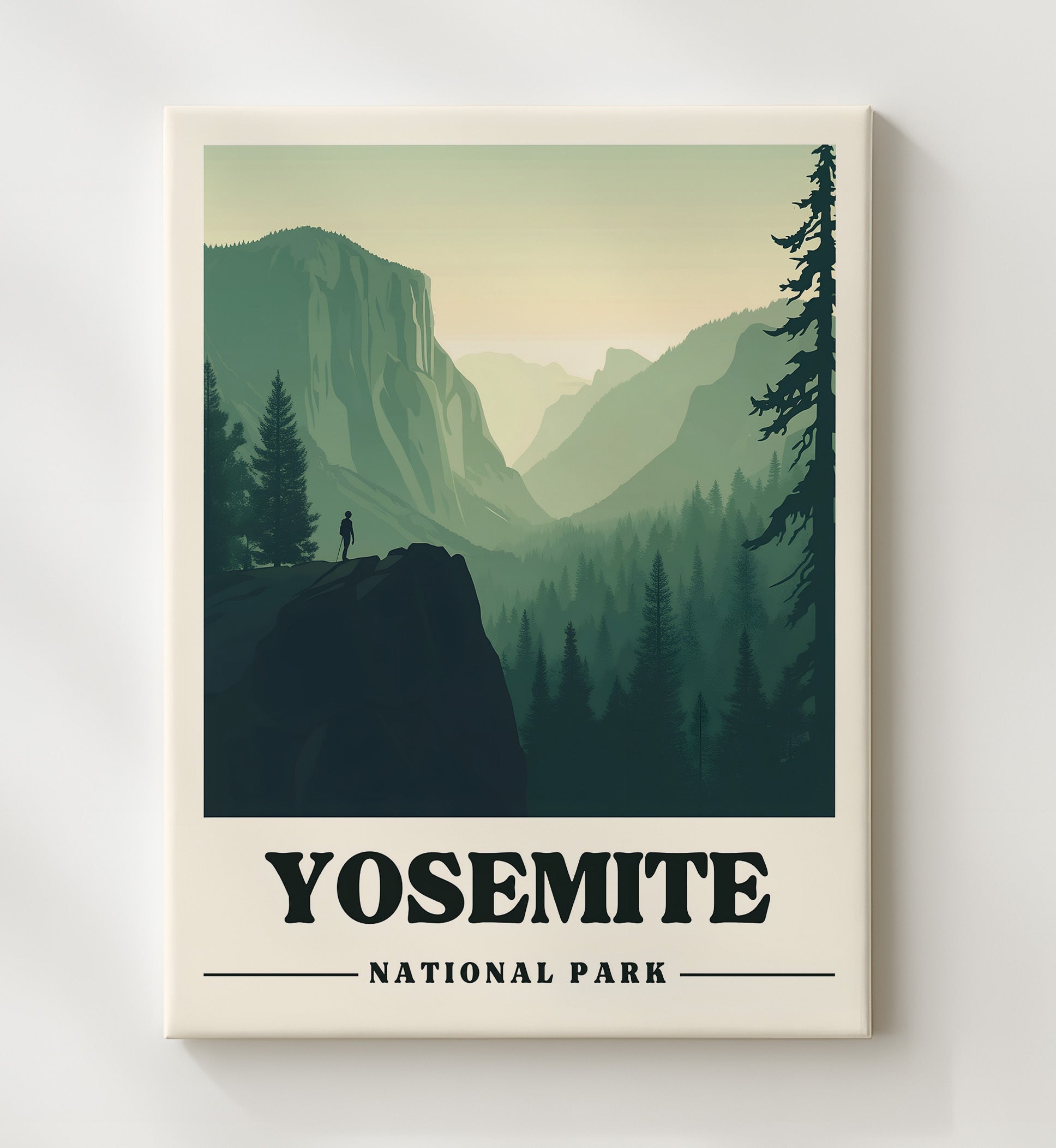 Yosemite Glacier Point National Parks Wall Art - 20x24 Canvas