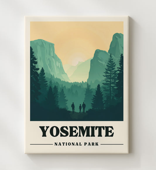 Yosemite - Tunnel View Design 2 8x10 Canvas national park wall art