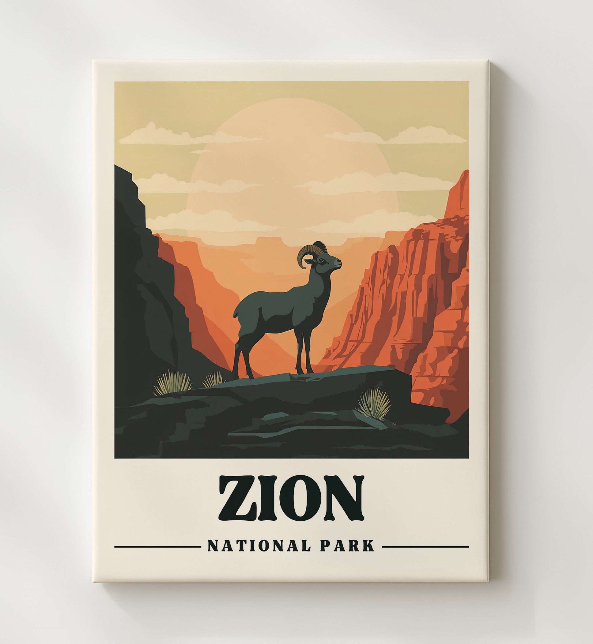 Zion Canyon Overlook National Parks Wall Art - 20x24 Canvas