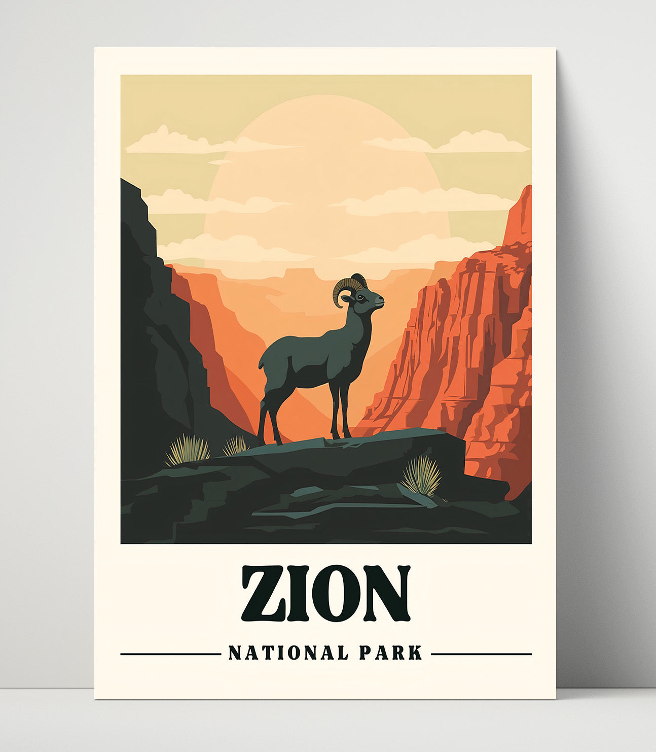 Zion Canyon Overlook National Parks Wall Art - 16x20 Unframed Print