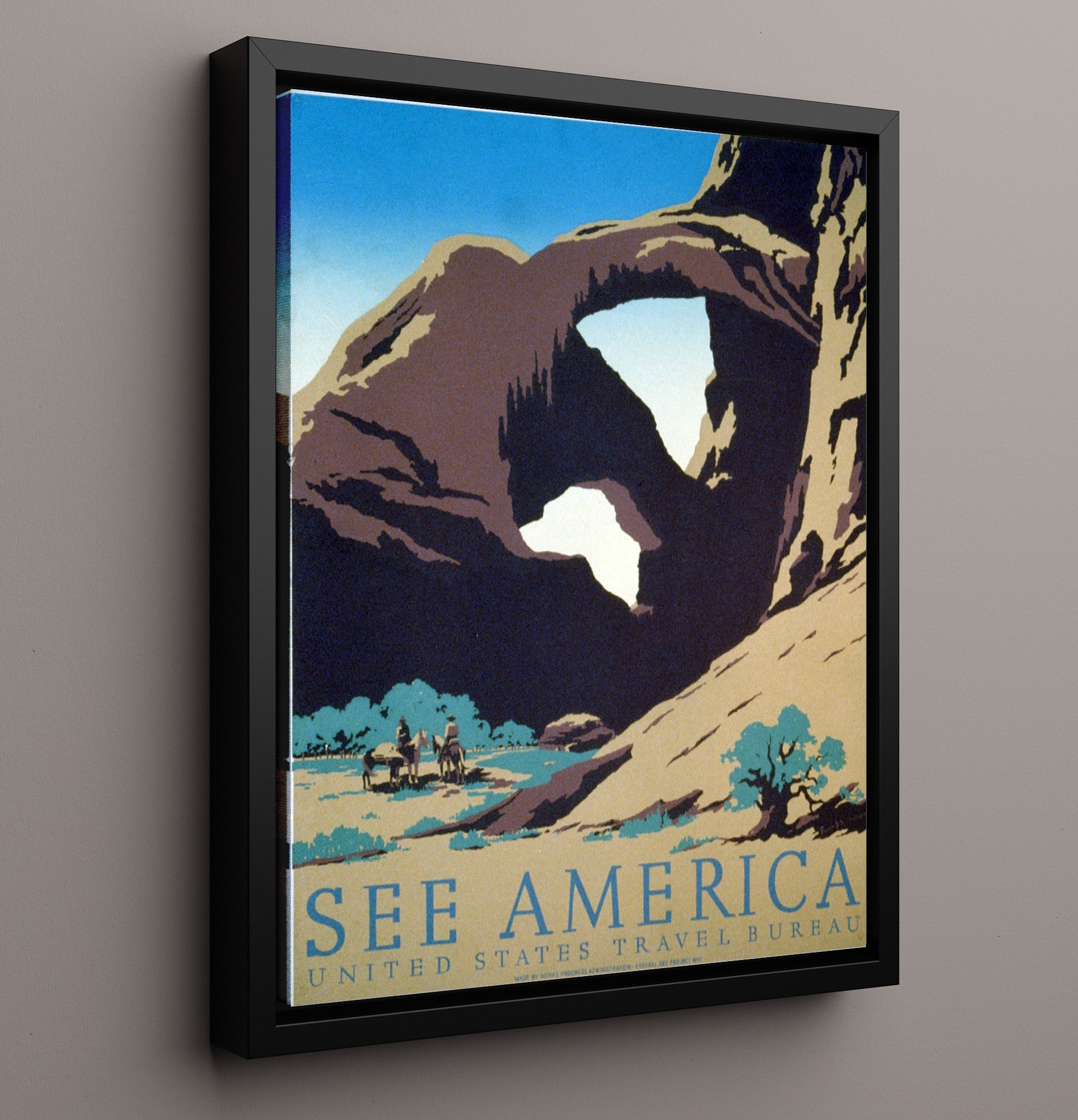 Arches - Window to the West National Parks Wall Art - 16x20 Framed Canvas