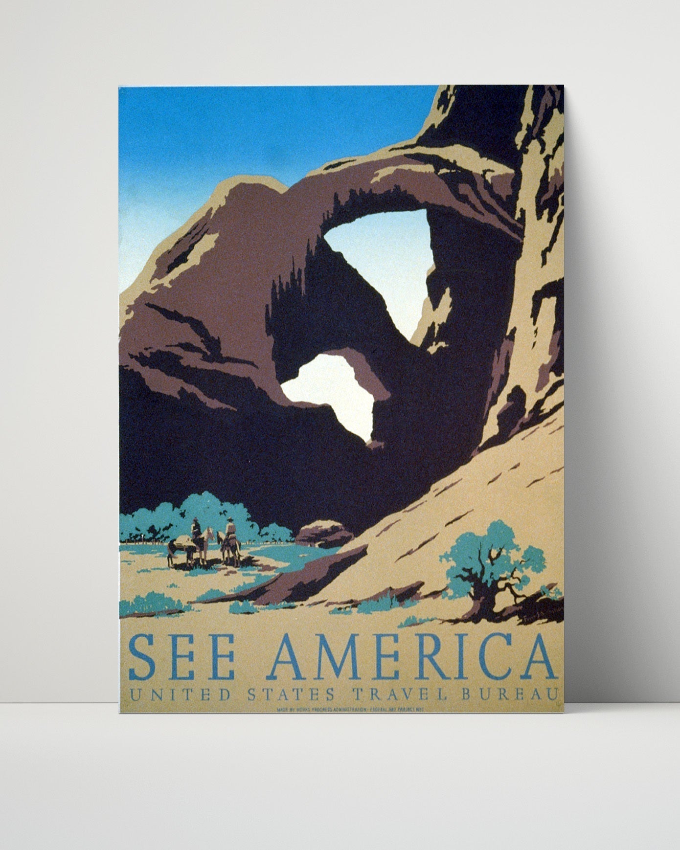National Parks Poster - Arches - Window to the West National Parks Vintage Framed Prints Poster 16x20