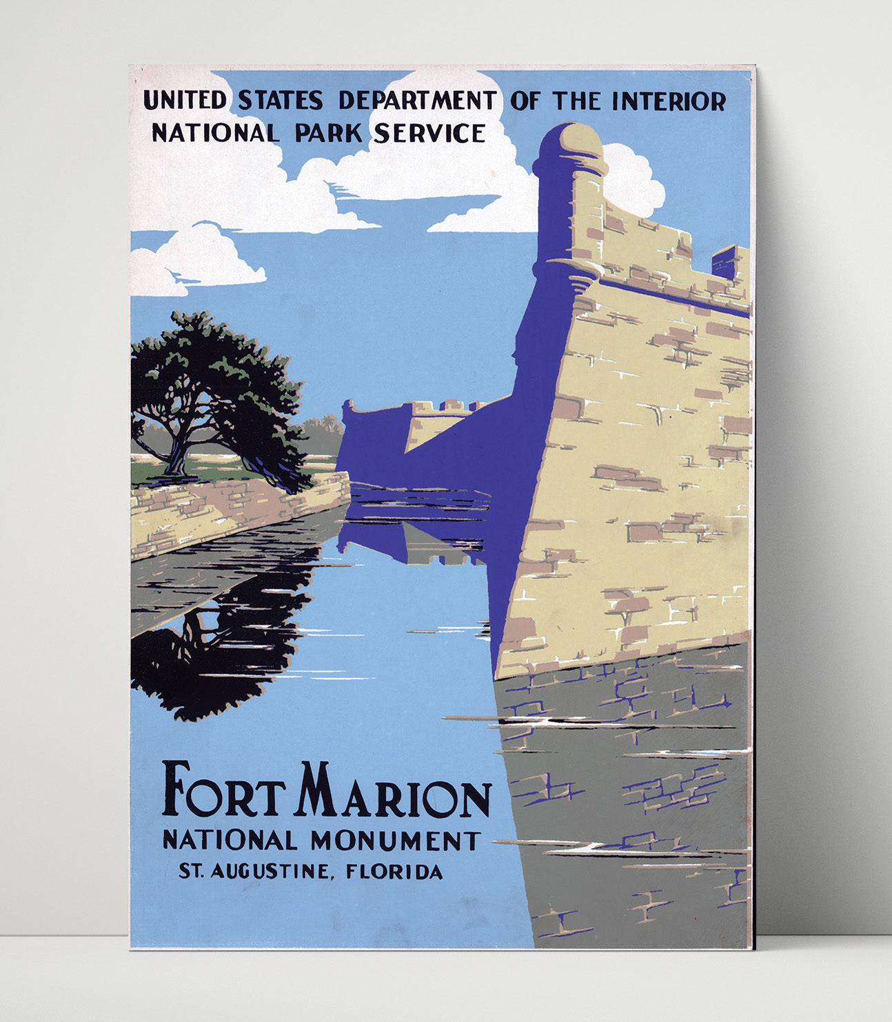 Fort Marion - Floridas Stone Sentinel National Parks Wall Art - 16x20 Unframed Print