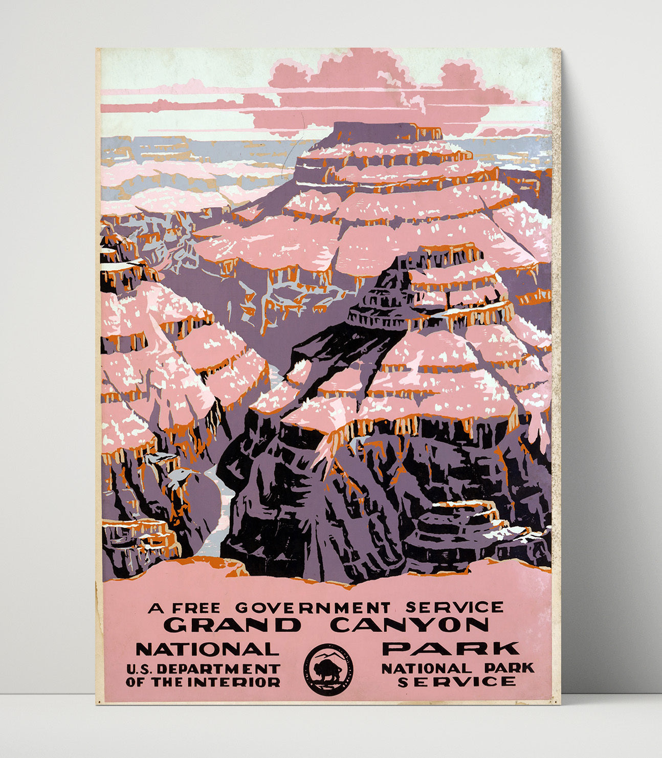 Grand Canyon - Painted in Pink National Parks Wall Art - 16x20 Unframed Print