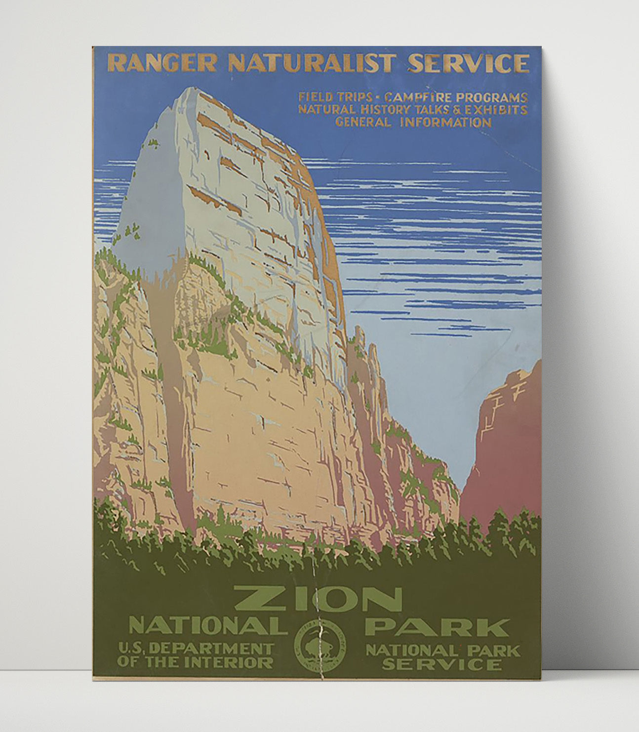 Zion - Cliffs of Majesty National Parks Wall Art - 16x20 Unframed Print