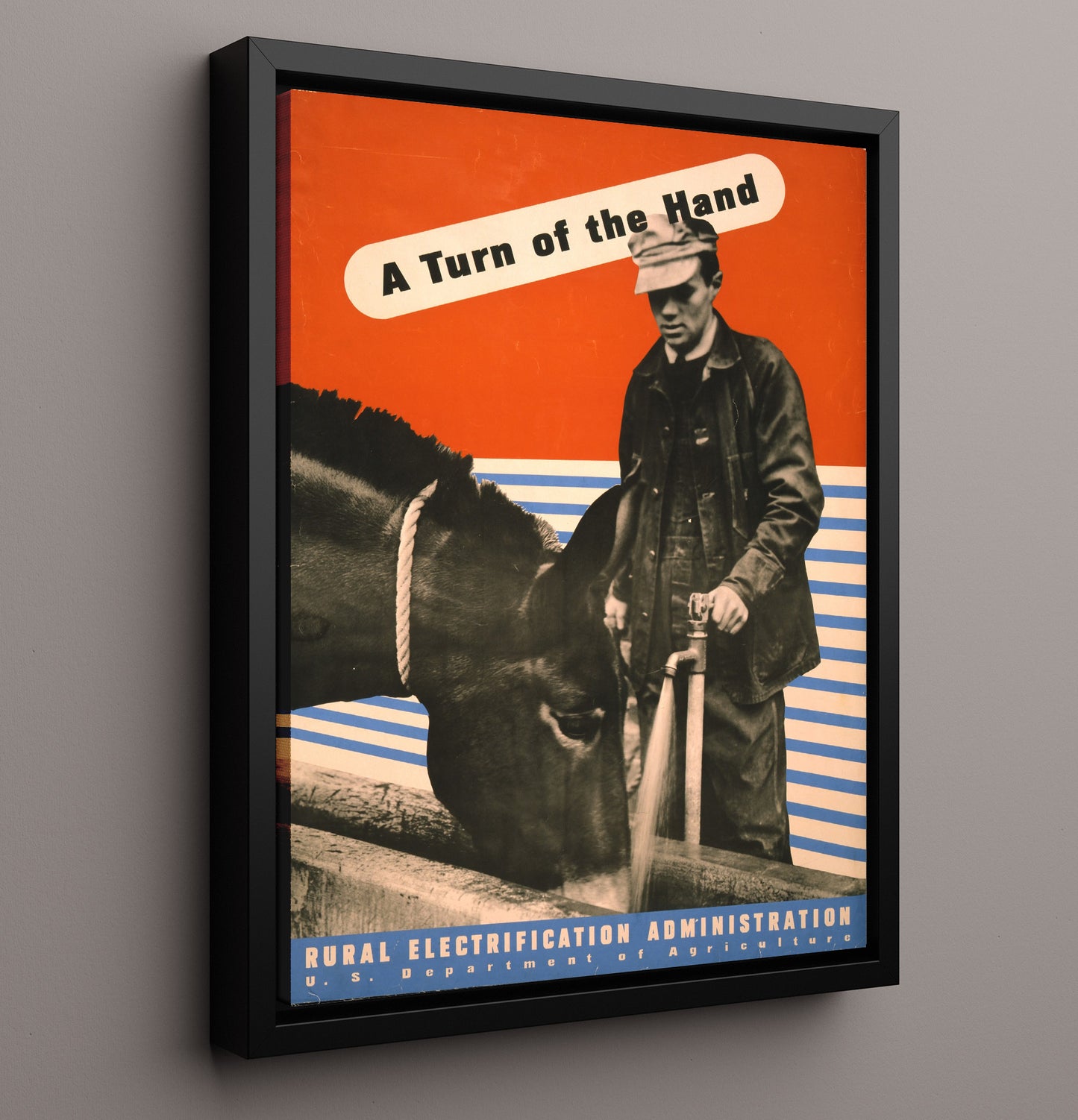 A Turn of the Hand - Easy Does It Vintage WPA Wall Art - 16x20 Framed Canvas