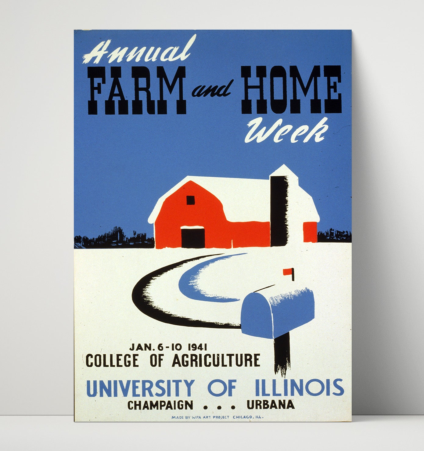 Annual Farm and Home Week Vintage WPA Wall Art - 16x20 Unframed Print