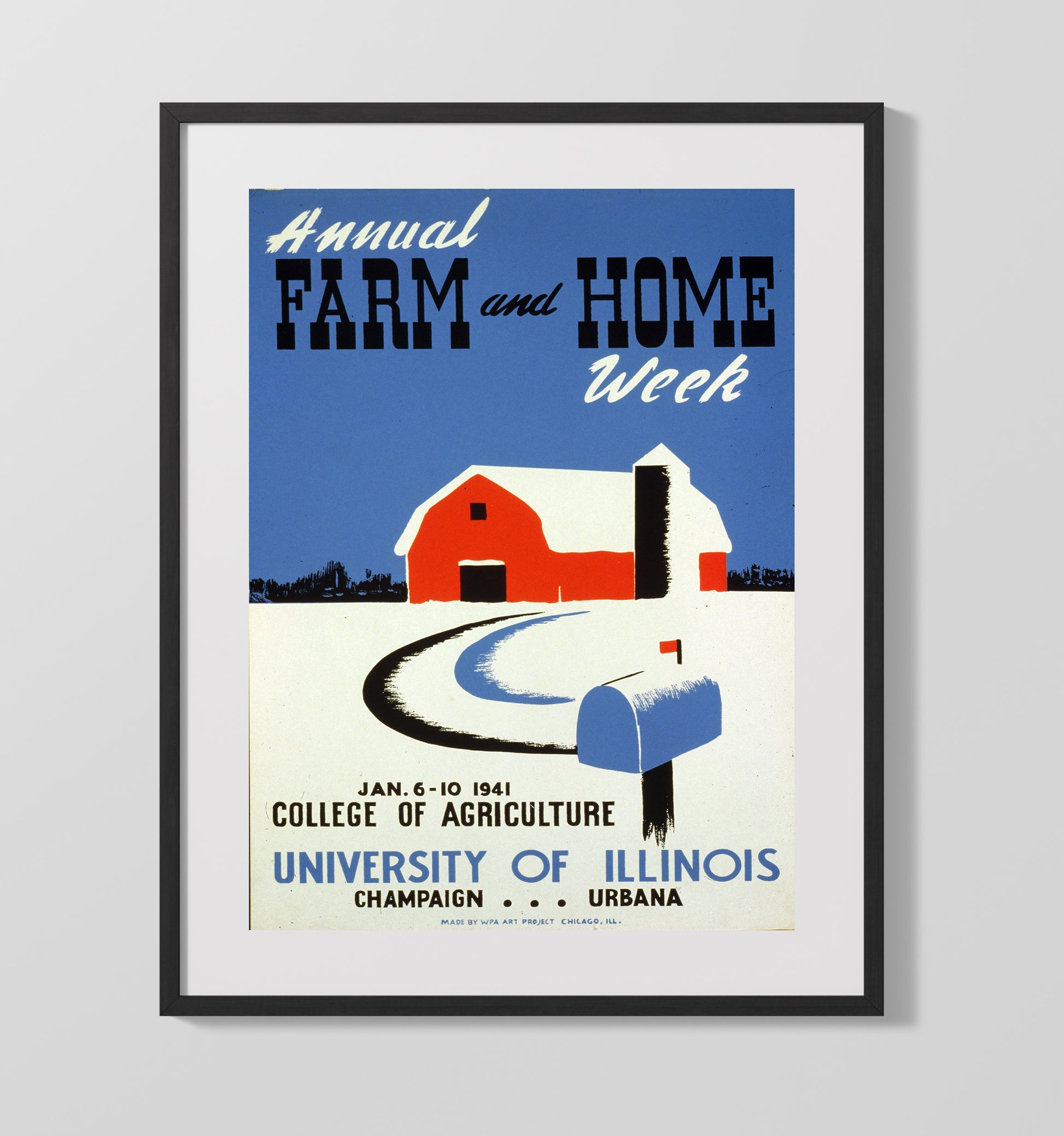 Annual Farm and Home Week Vintage WPA Wall Art - 16x20 Gallery Frame