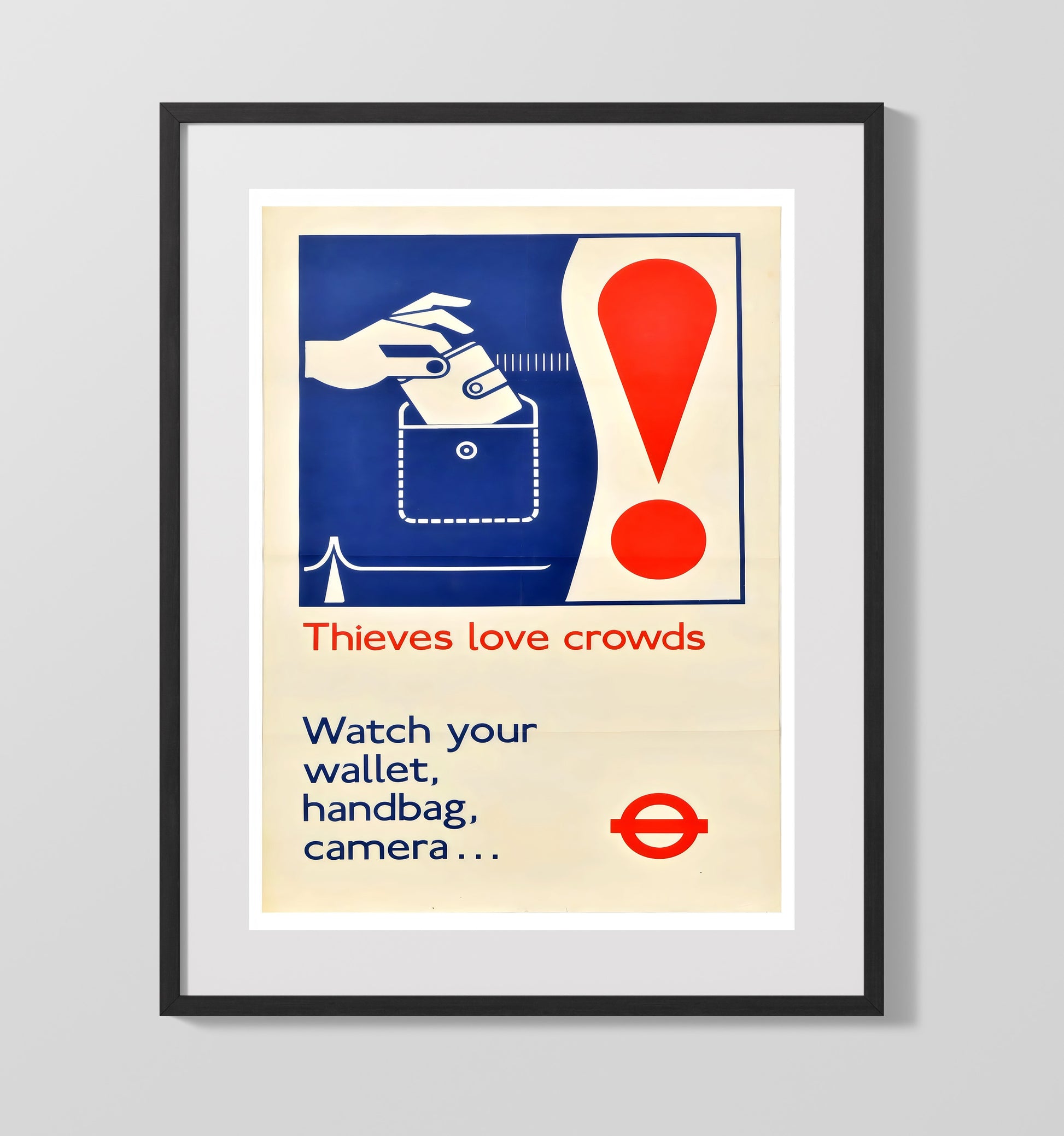 Beware Pickpockets - Light Fingers Vintage WPA Wall Art - 16x20 Gallery Frame