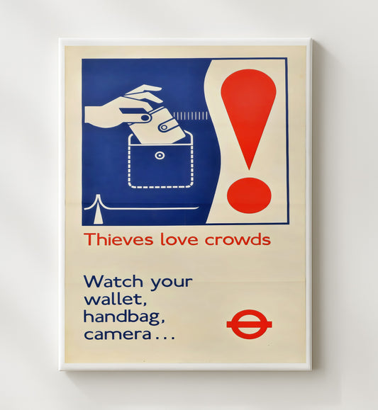 Beware Pickpockets - Light Fingers WPA poster wall art 8x10 Canvas