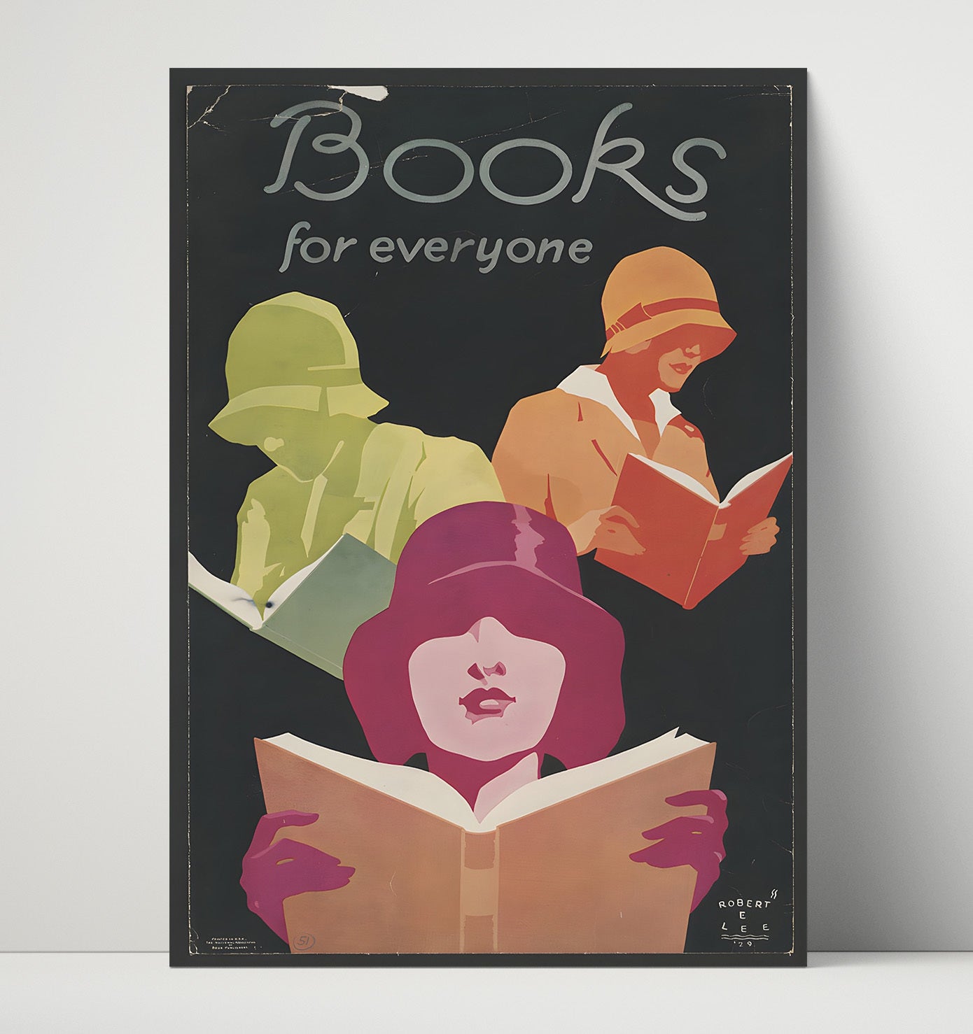 Books for All - Read On Vintage WPA Wall Art - 16x20 Unframed Print