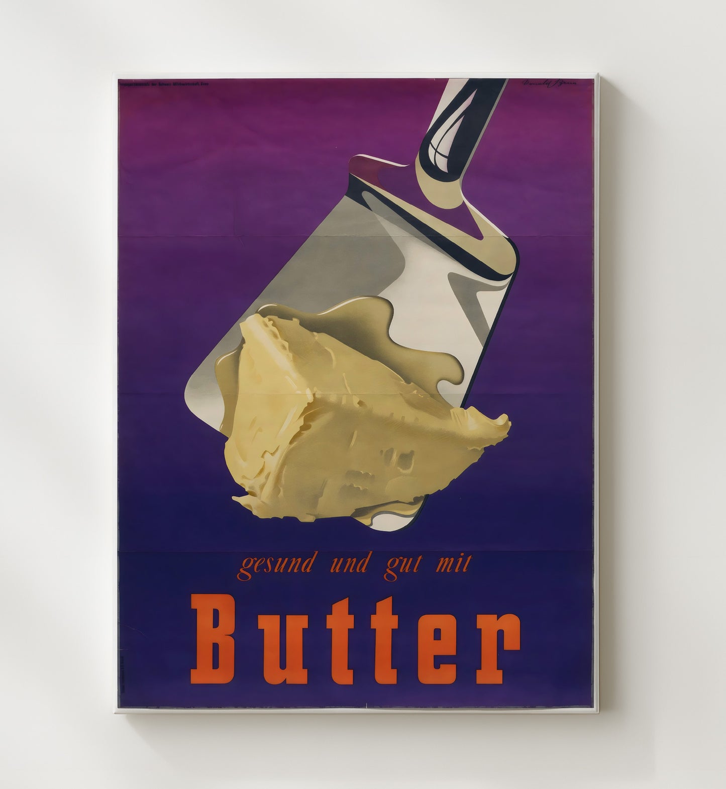 Butter Ad - Spread Joy Vintage WPA Wall Art - 20x24 Canvas