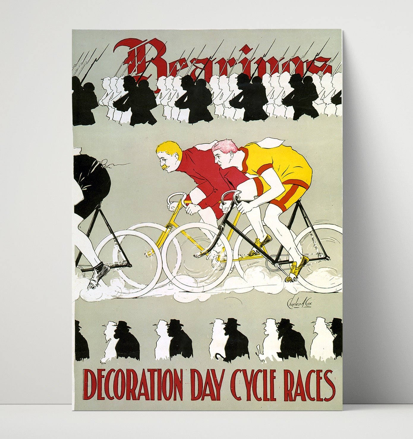 Cycle Races - Pedal Power Parade Vintage WPA Wall Art - 16x20 Unframed Print
